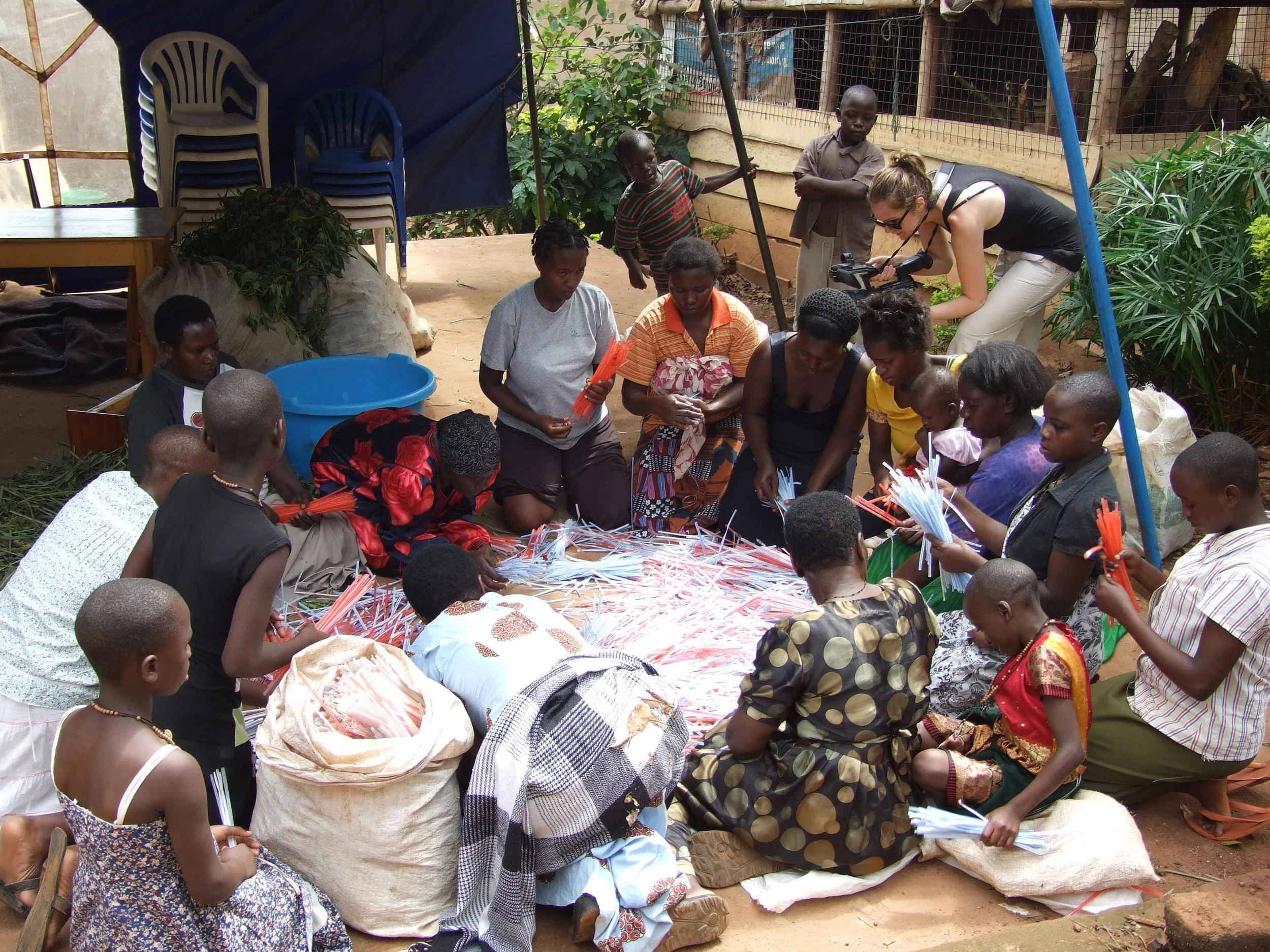 Benedicta group shot me filming.JPG