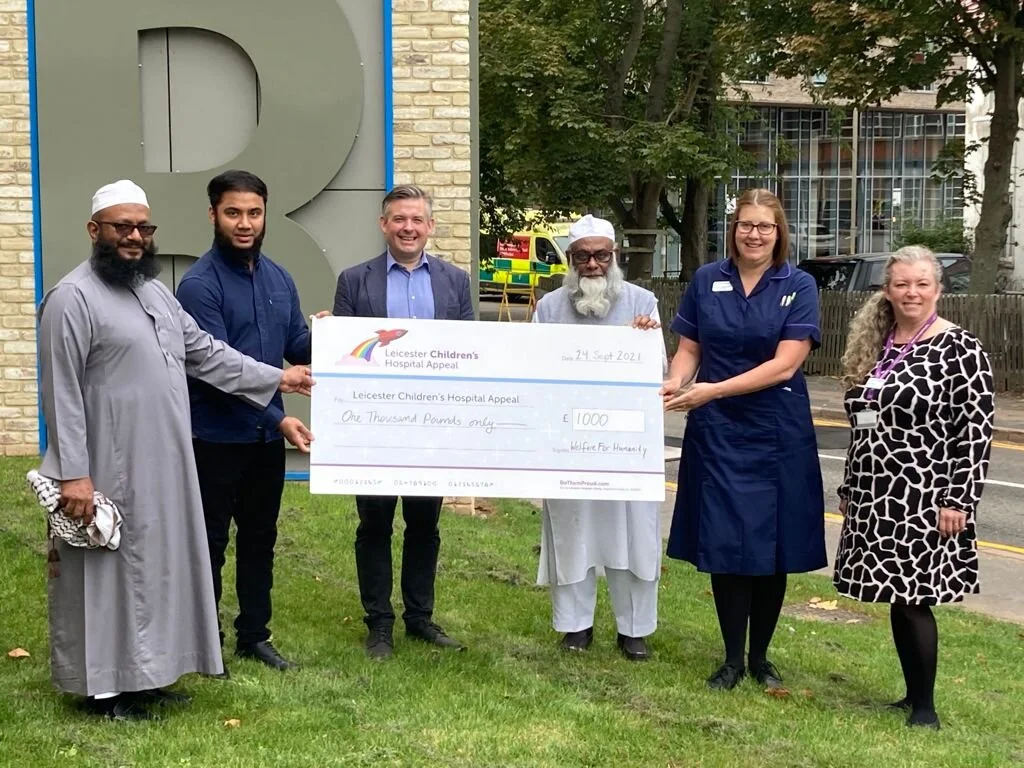 Welfare For Humanity donation to Leicester Children’s Hospital Appeal hailed by Leicester South MP Jon Ashworth