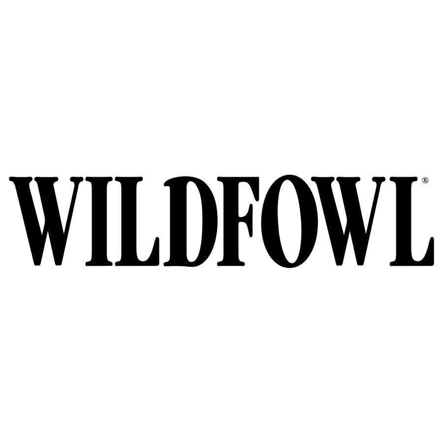 The word 'WILDFOWL' written in black, capitalized letters on a white background.