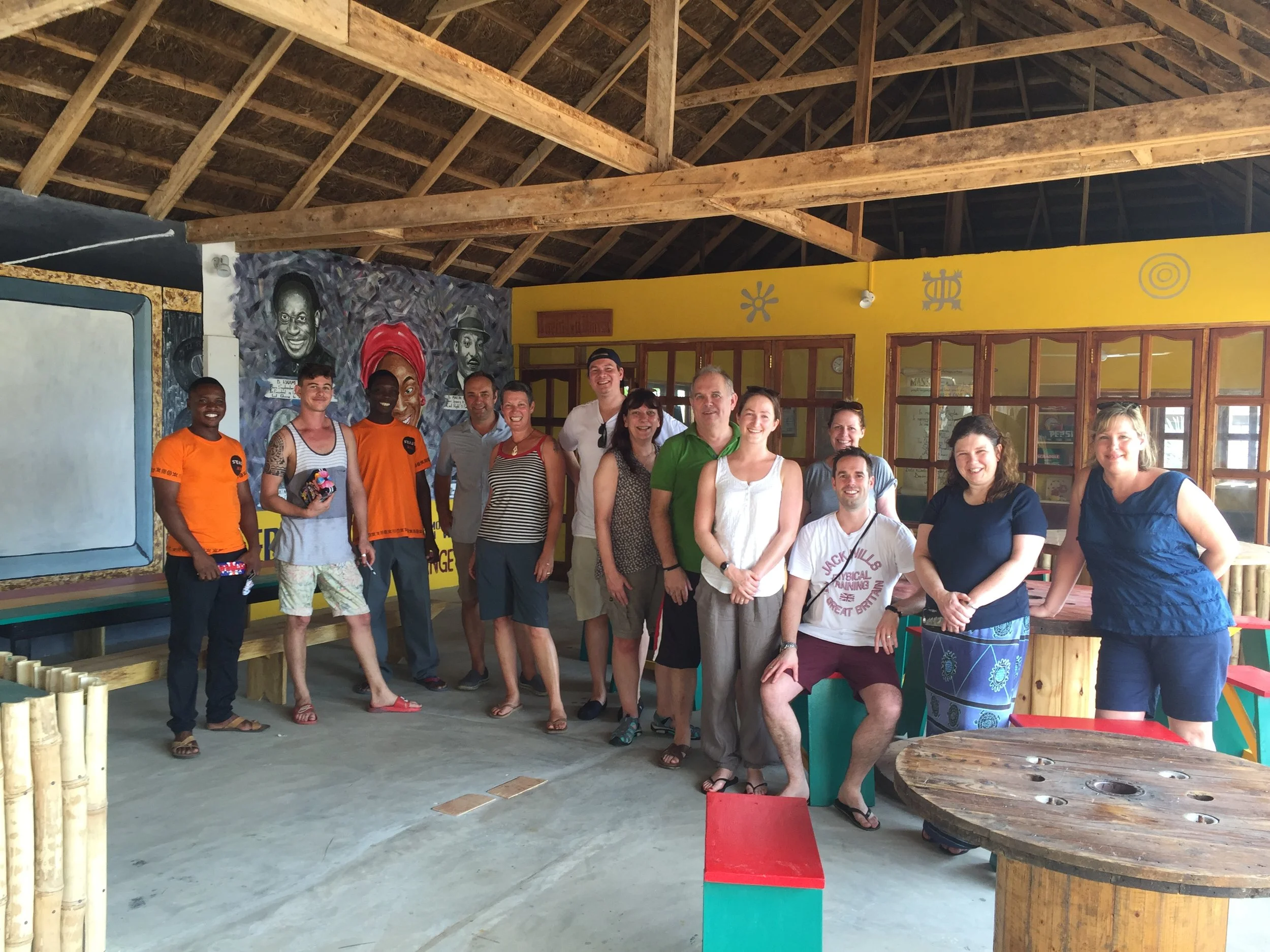 The Aurora executive team after completing work on the learning centre
