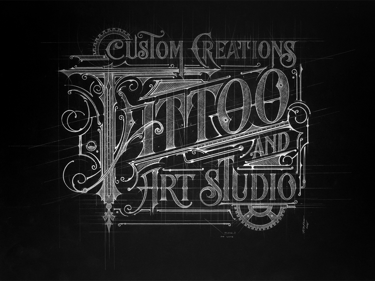 Custom Creations Tattoo And Art Studio by Tomasz Biernat on Dribbble