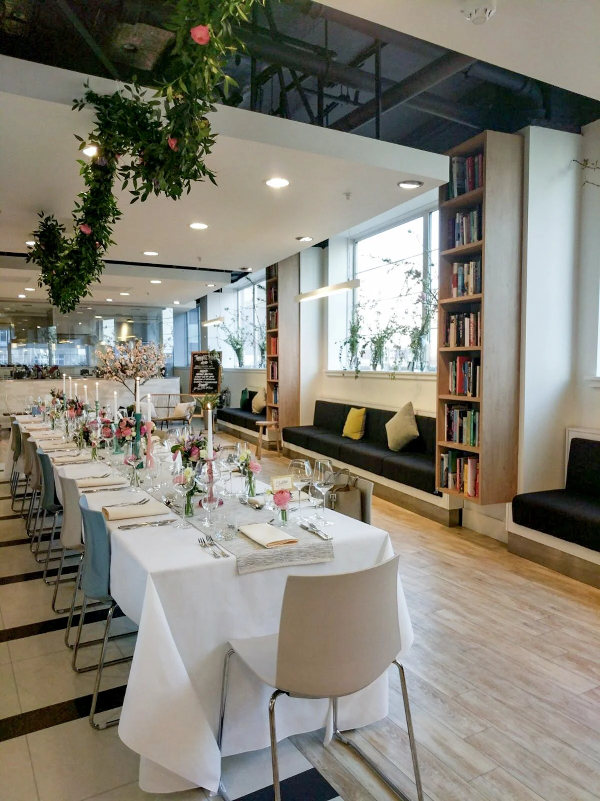The setting for our Waitrose dinner