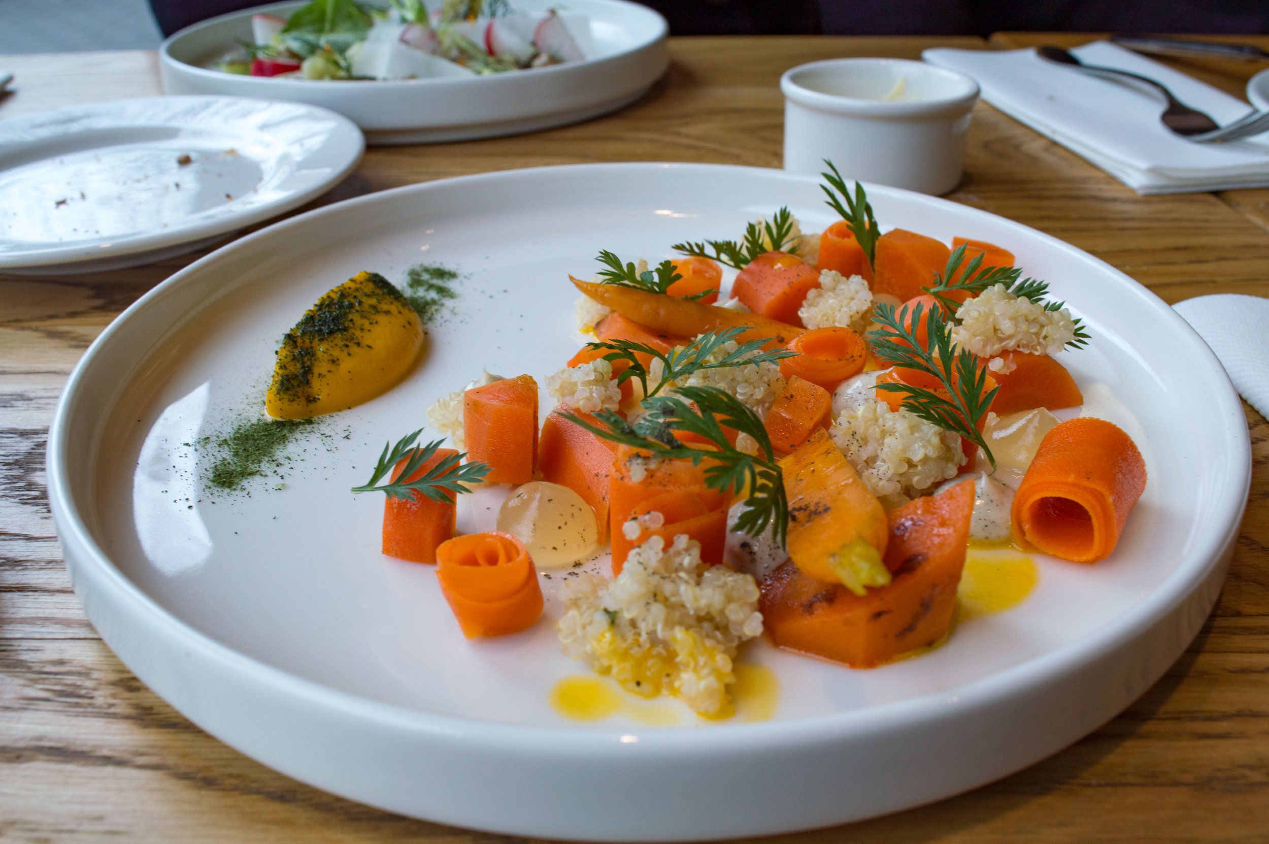 Vegetarian option: quinoa / cider / carrot / nori at Rozbrat 20
