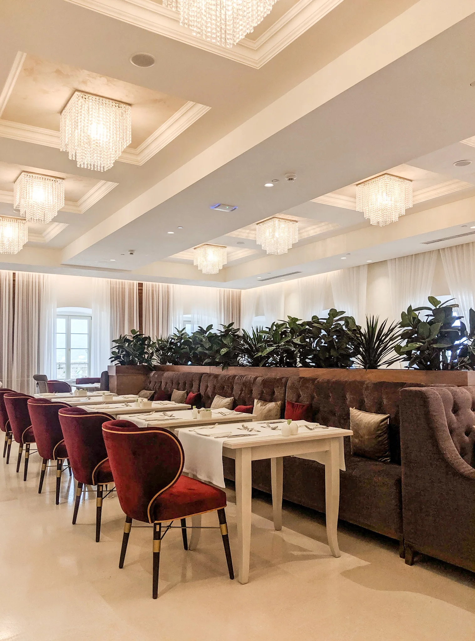 The breakfast area..