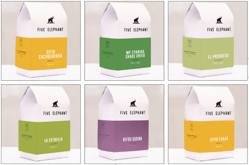 a selection of five elephant's roasted coffee © five elephant
