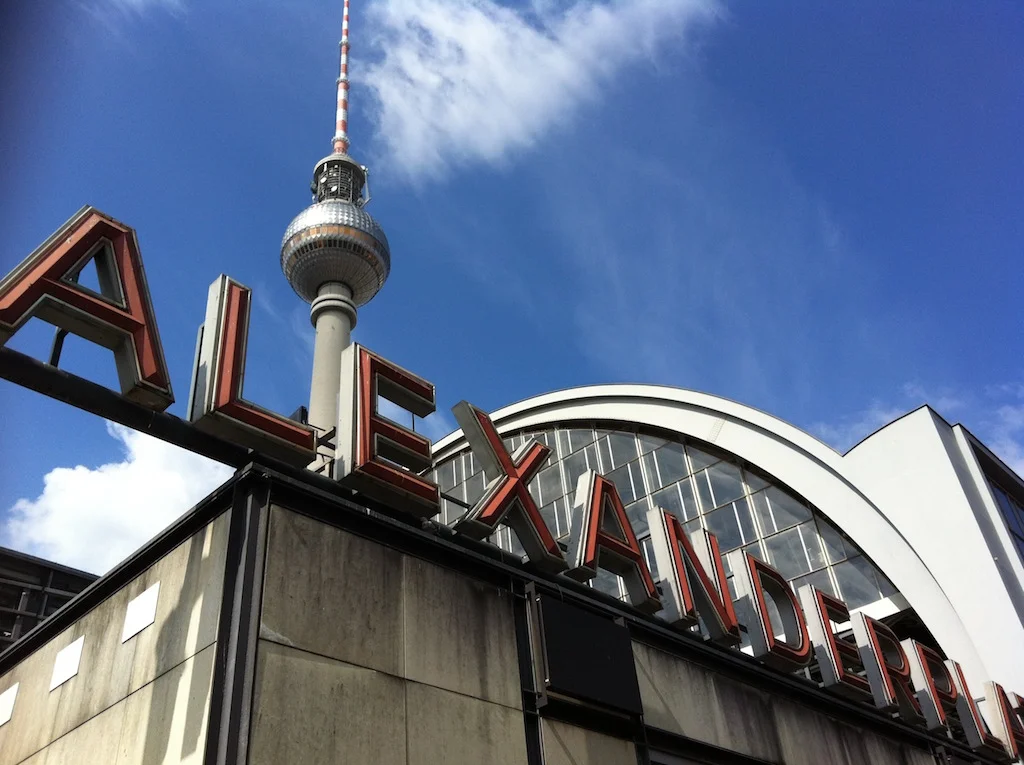 The TV Tower and Alexanderplatz U and S Bahn station