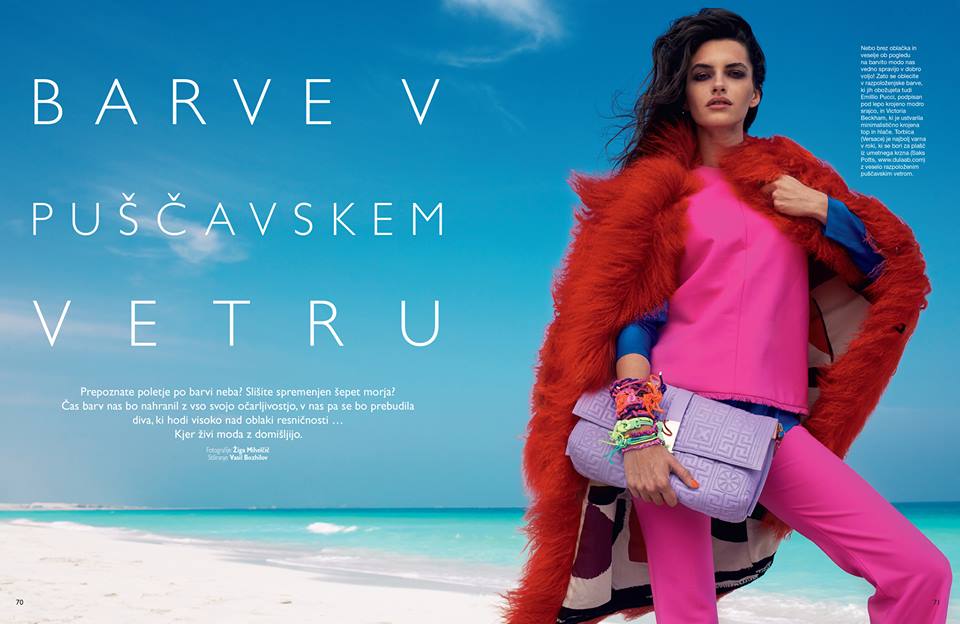 Photo Ziga M ( Wilhelmina Dubai) Styled Vasil B. for Grazia Magazine