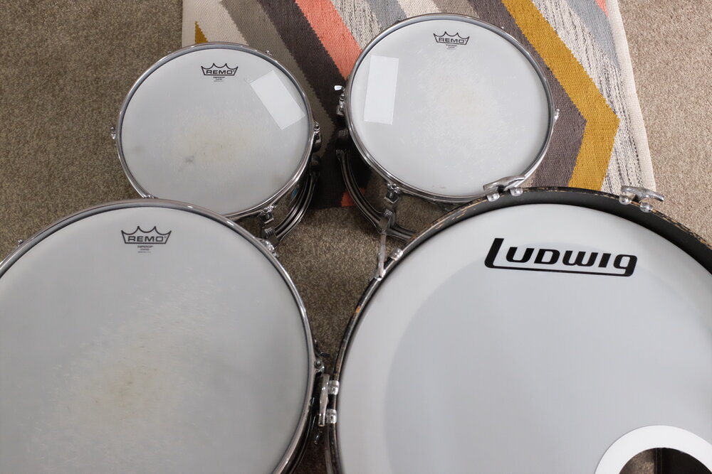 Vintage Ludwig Drums - Stainless Steel Drum Set