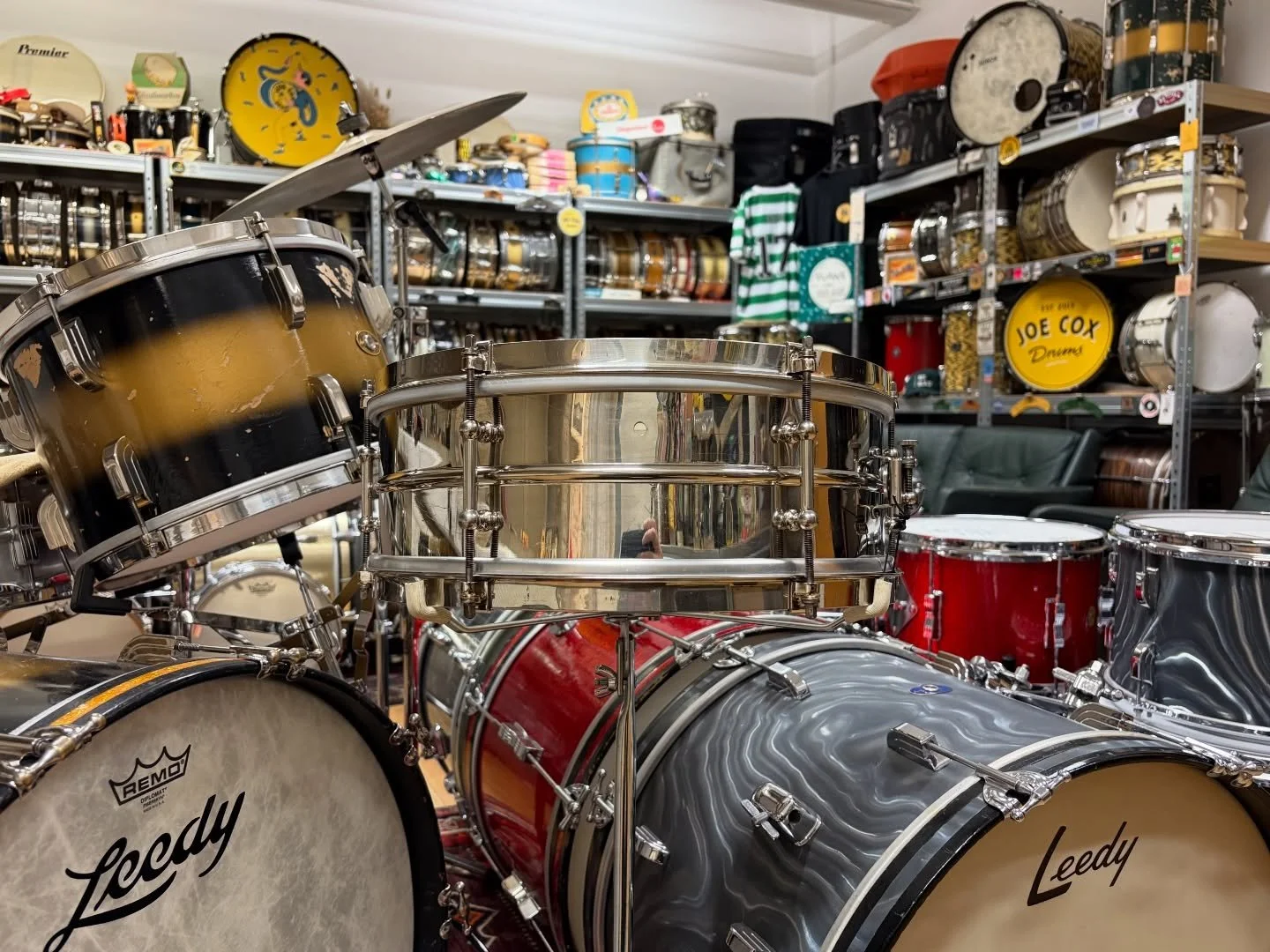 Another one cleaned up last month for @joeaclegg. This one, a 1930s Leedy &lsquo;The Utility&rsquo; 14x5&rdquo; nickel over brass.