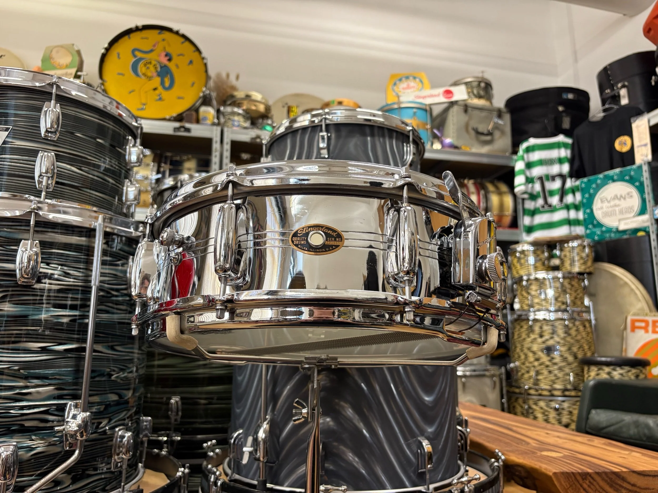 1963-1970 Slingerland 'Gene Krupa Sound King' Chrome over Brass 14x5.5”