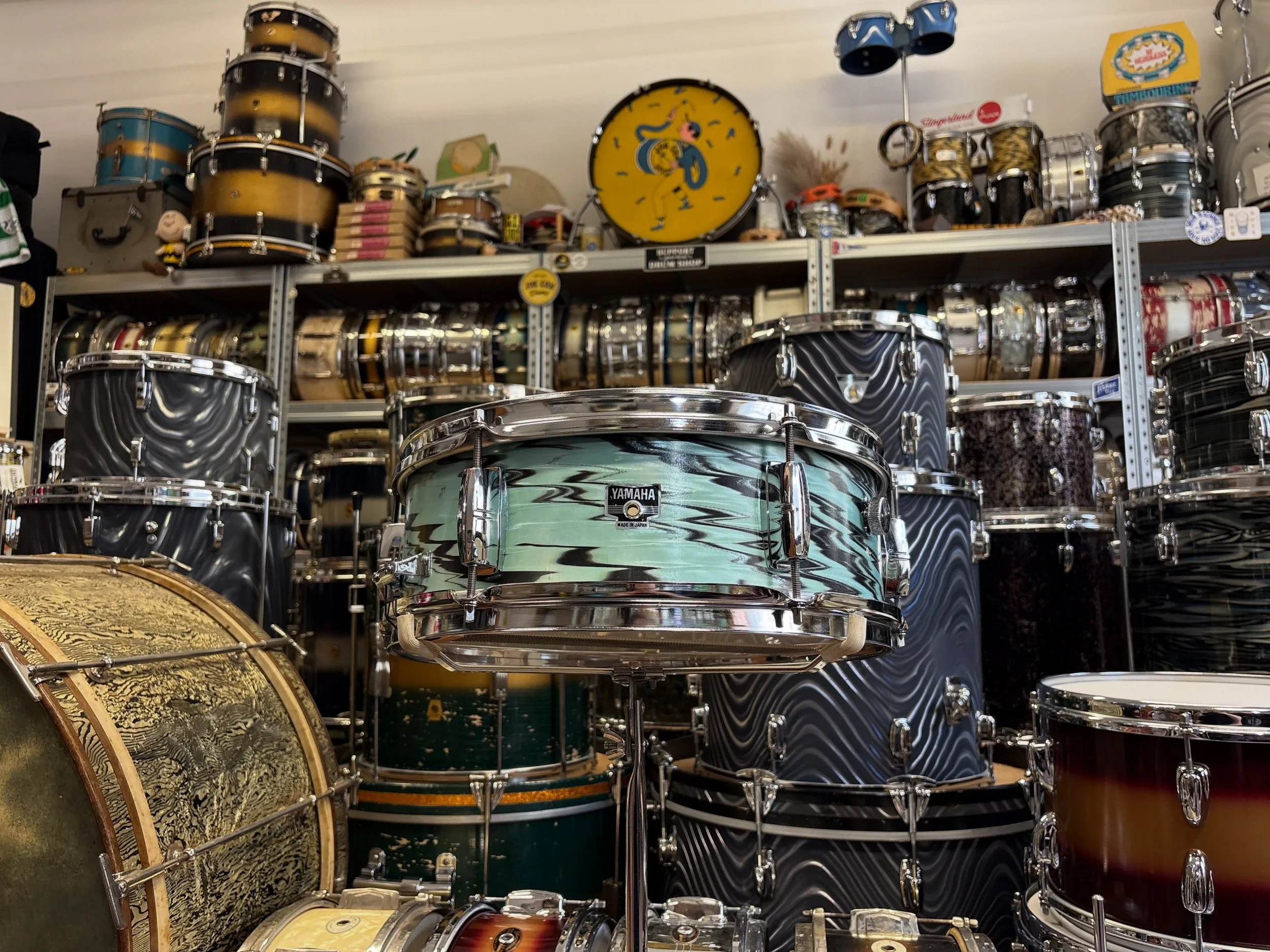 Something a little different&hellip; 1960s Yamaha &lsquo;C-200&rsquo; 14x5&rdquo; in Blue Thunder. 6-ply shell, 6 lug design, Made in Japan. More details over on my site.