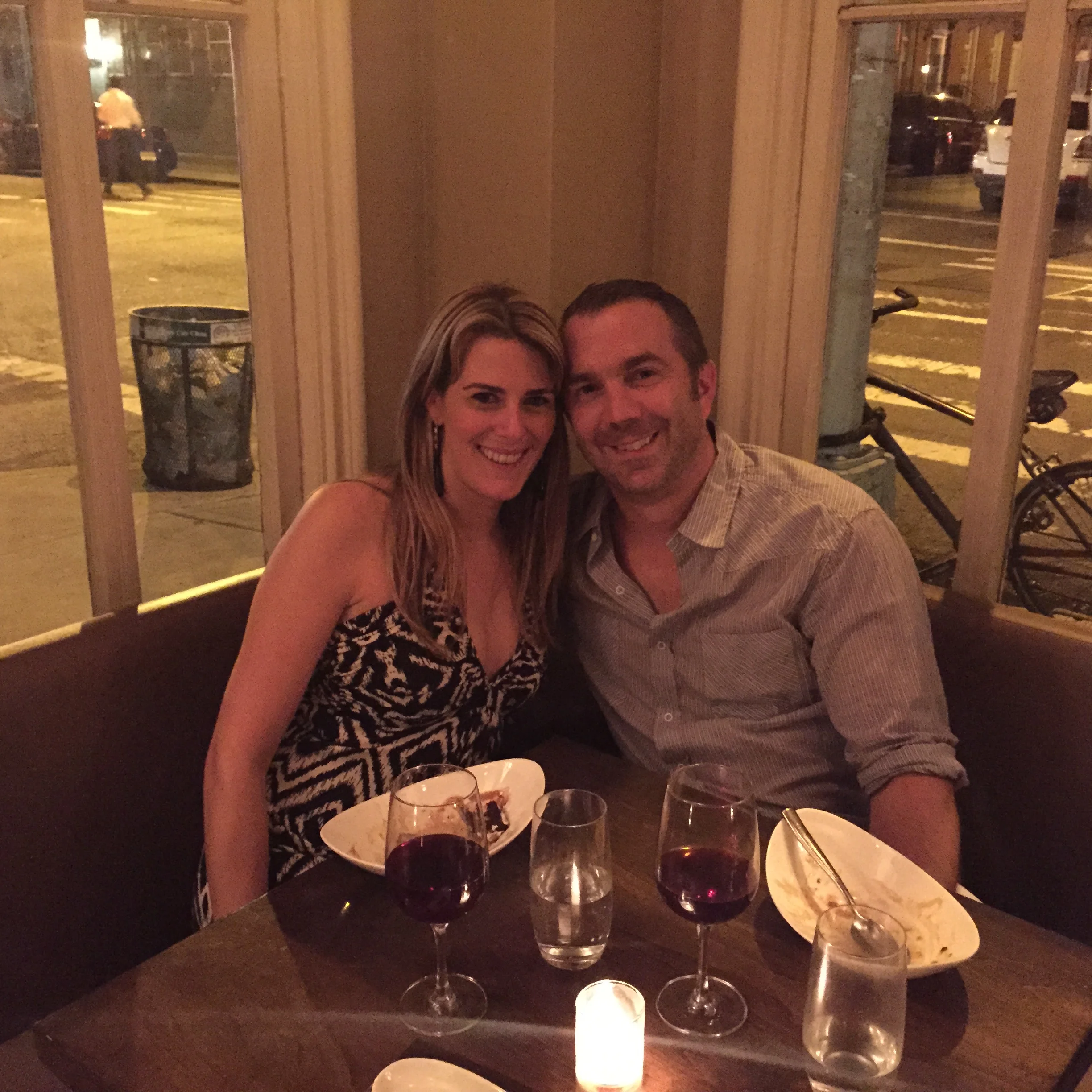  We also love food - here celebrating our anniversary at Recette in the West Village 