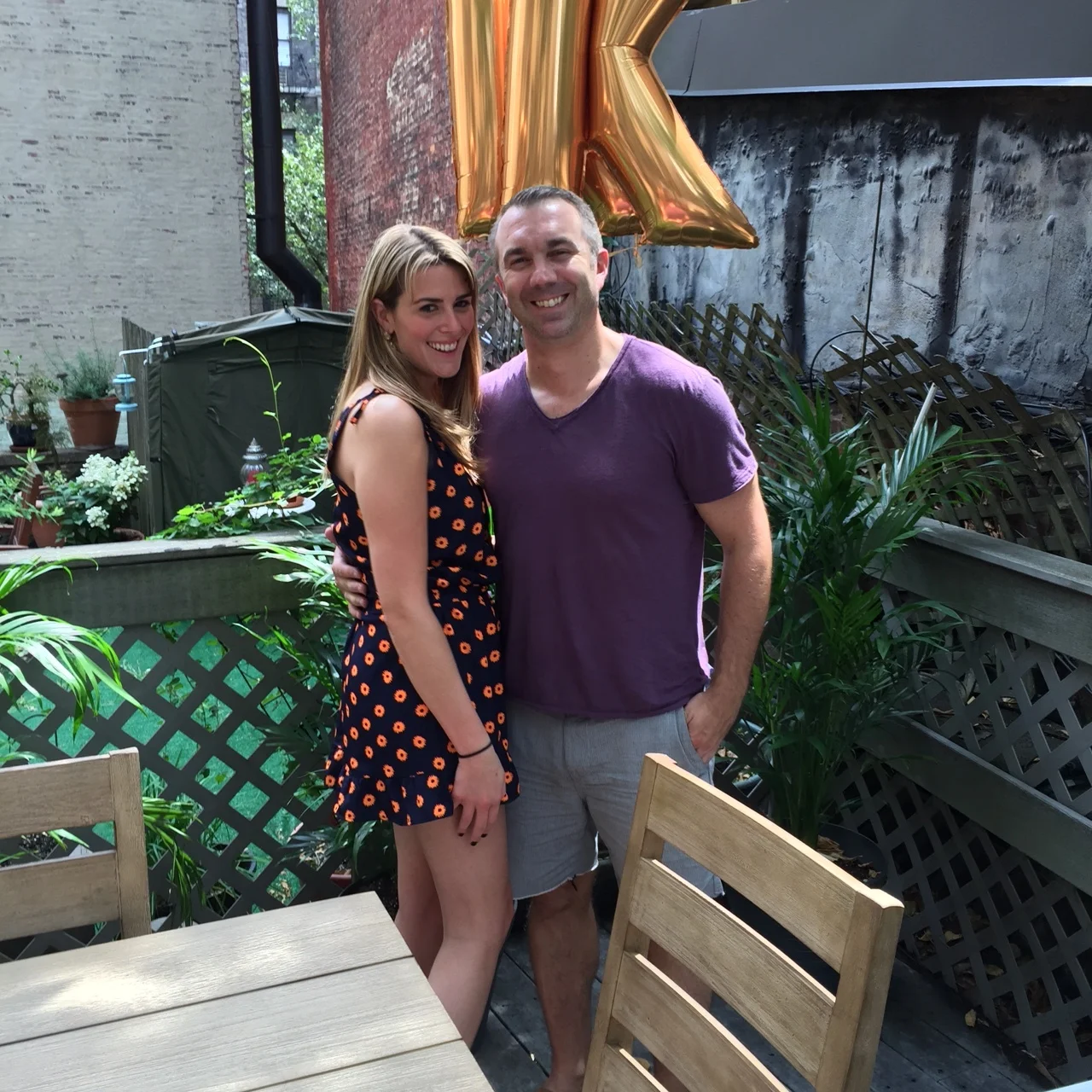  We moved into our apartment in the West Village and try to take advantage of our private deck (#KnJOutdoorOasis) entertaining family &amp; friends with BBQs and watching football. 