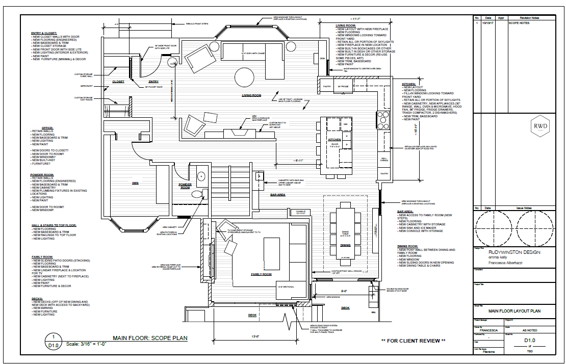 How you and your family will use each space in your home will greatly influence the layout and function of each space. A designer can help you imagine the layout and navigate you through the countless decisions and options.
