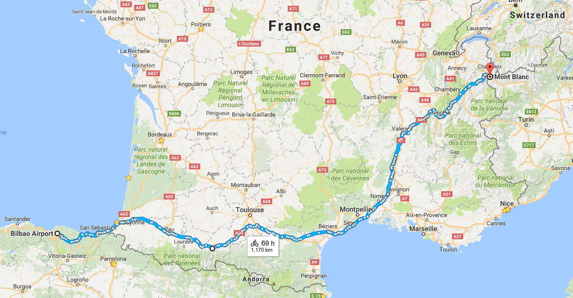 Slapp helt av. Det blir langt nok. Av erfaring blir det nok omveier og vi havner nok på 1.500Km