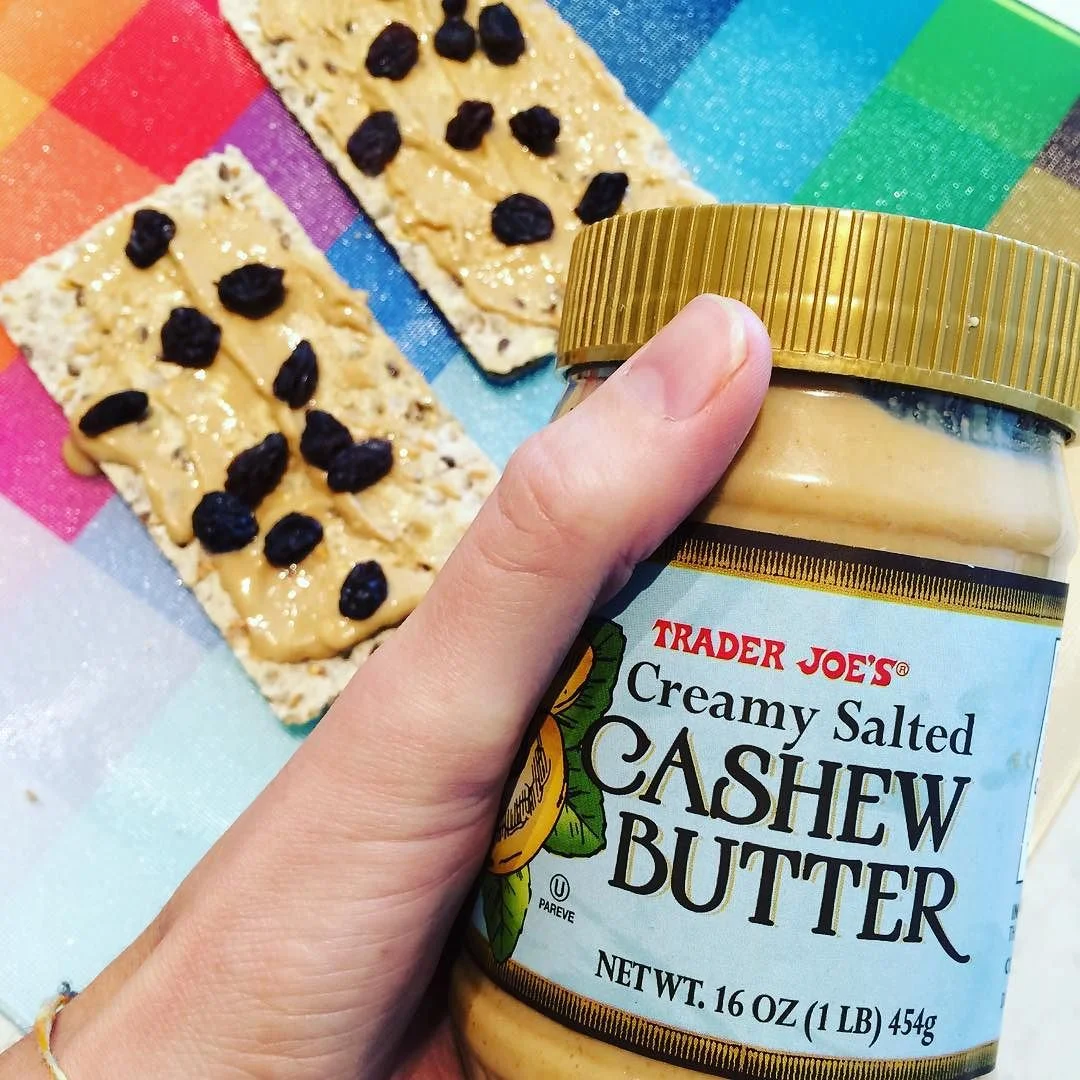 #CashewButter!!! Where have you been all my life?! Granted, this #nutbutter has slightly less protein and fiber than others, and a little more caloric, but if you practice #portioncontrol, the creamy and kind of sweeter taste can be a great and healthy treat. I dabbed 1 tsp on a #wasacracker with a few raisins. Yummy mid-morning #snack. http://ift.tt/1ZVVBu3