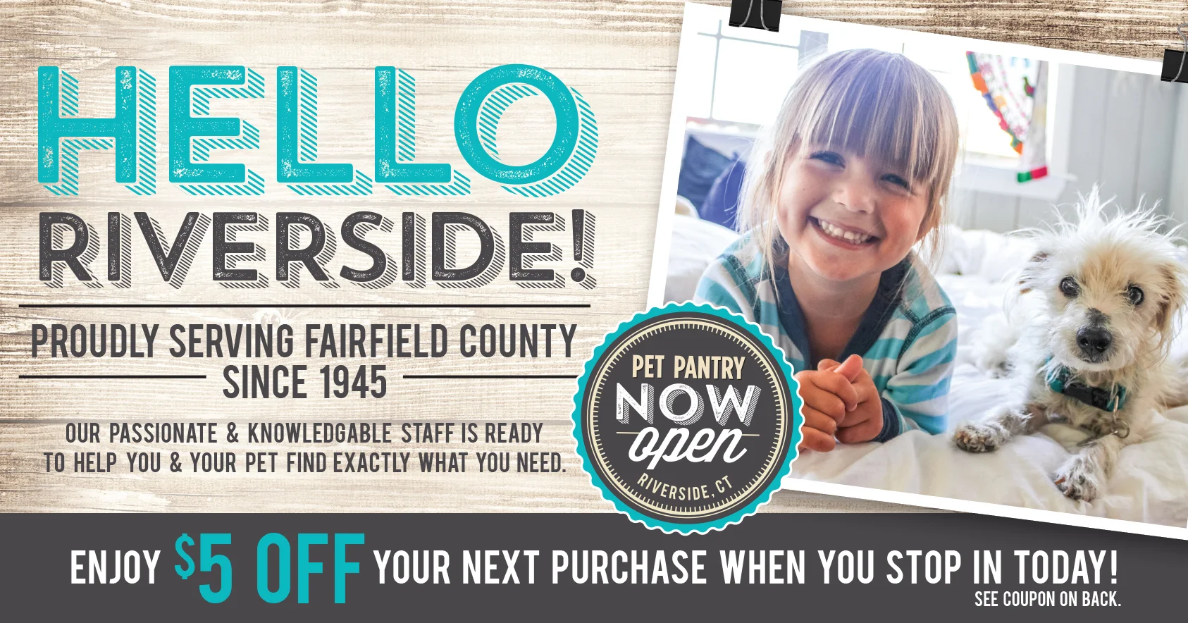 Riverside Grand Opening postcard - introduction to the neighborhood