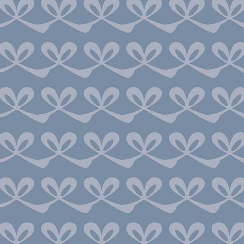 Seamless pattern with abstract blue bows on a dark blue background.