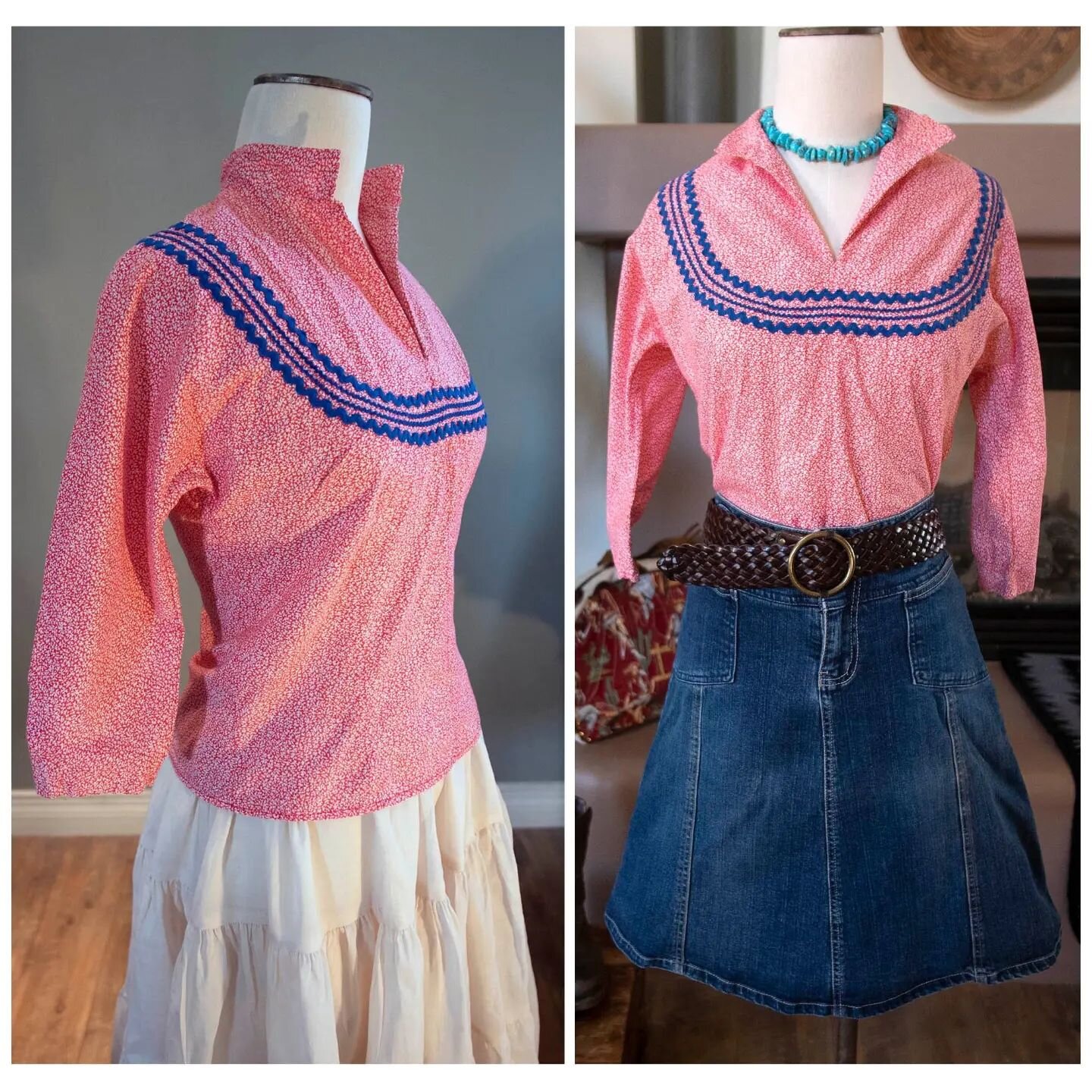 Western Vintage, perfect with denim 😃 See it on coralquail.etsy.com #westernfashion #redwhiteandroyalblue #cowgirlstyle