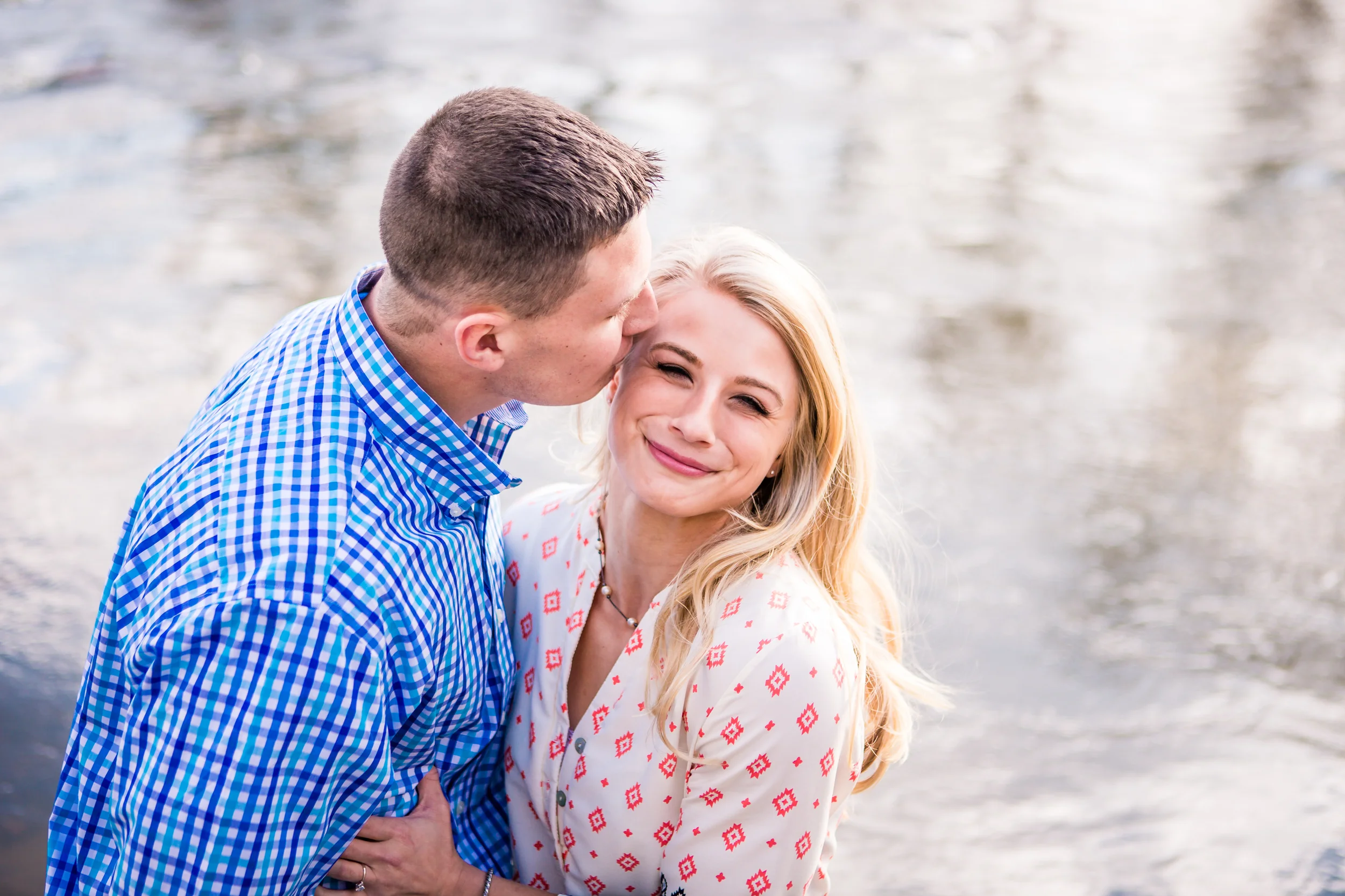 Engagement taken next to the Poudre River, in Fort Collins Colorado by JMGant Photography