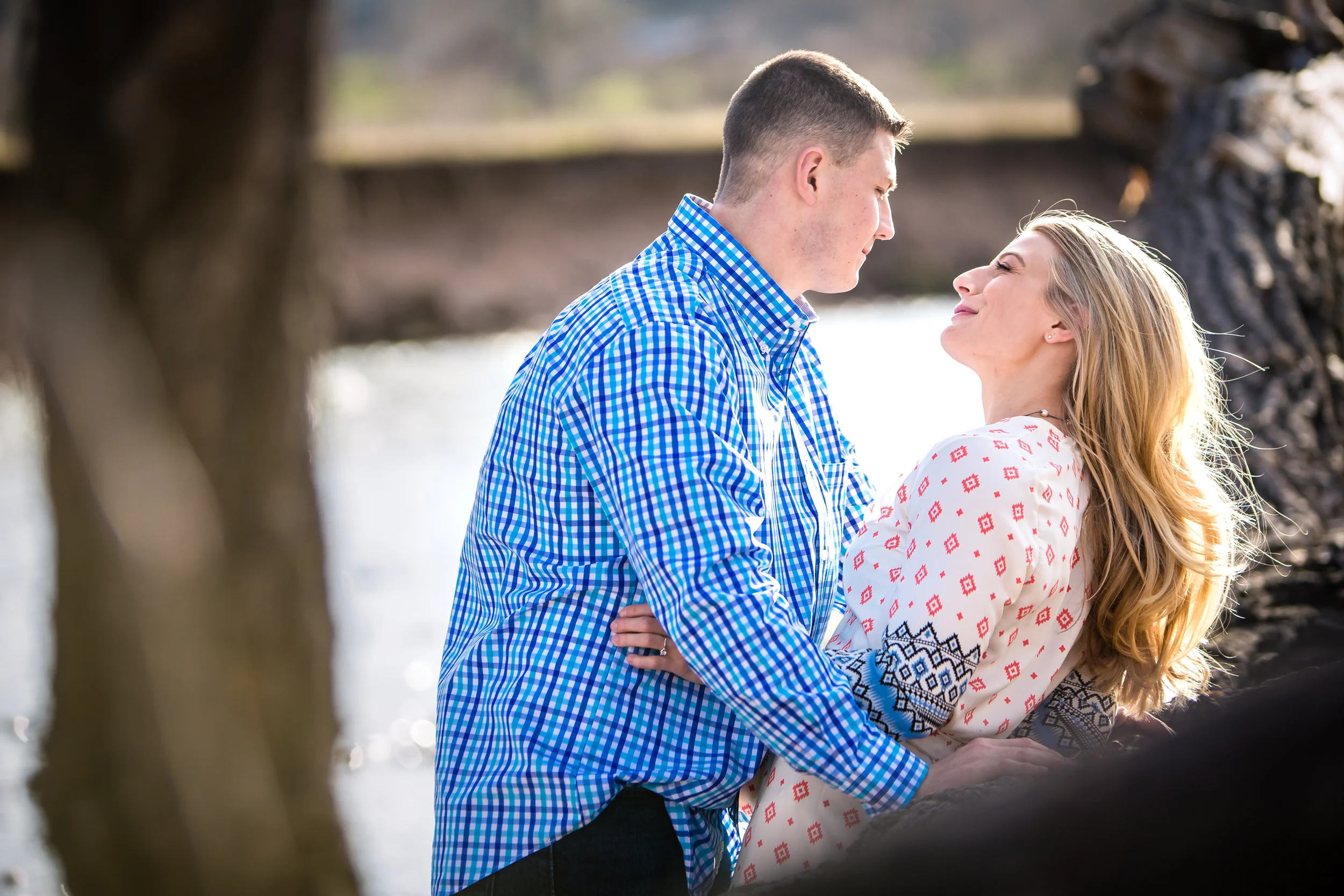 Engagement taken next to the Poudre River, in Fort Collins Colorado by JMGant Photography
