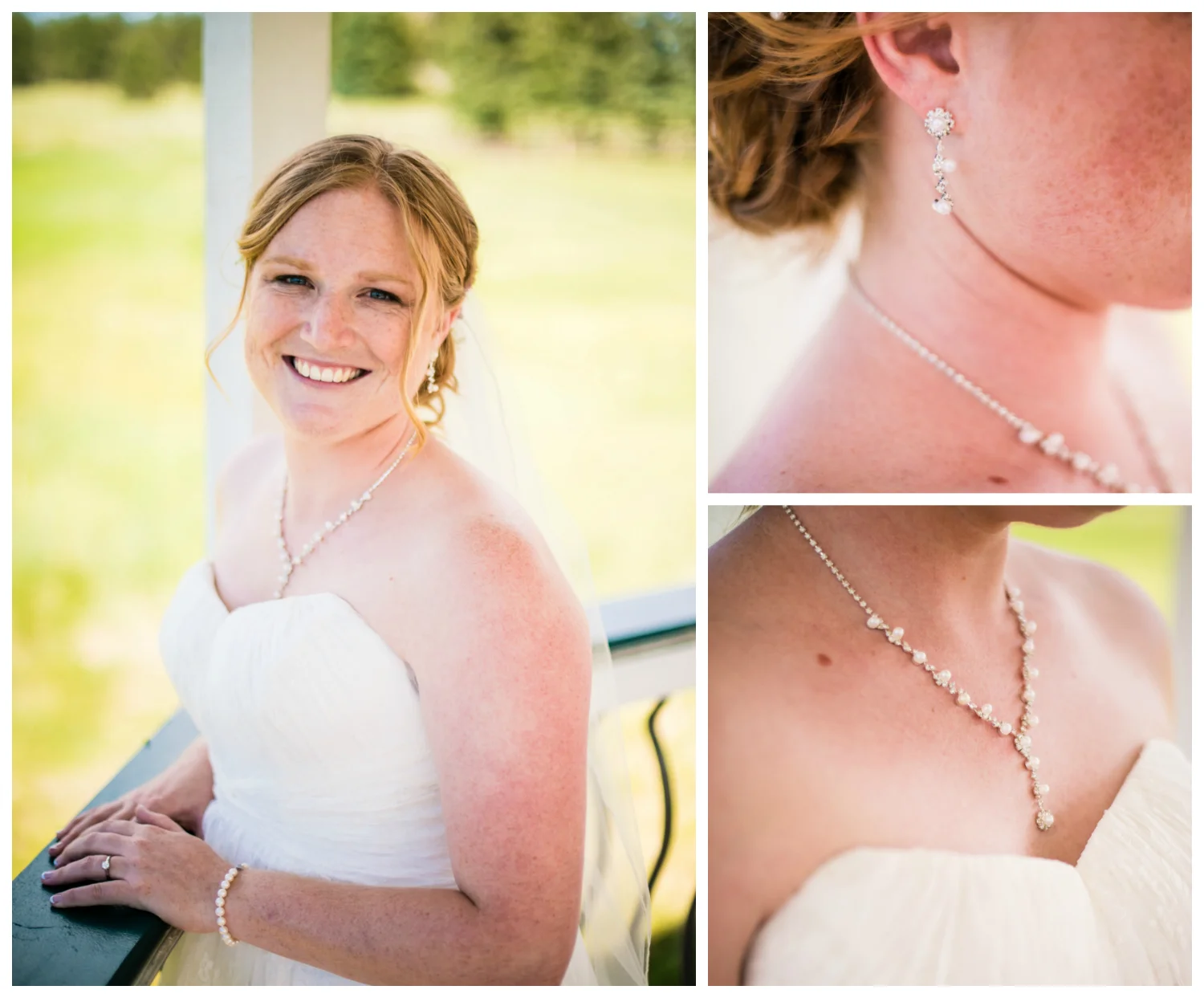 Bride's jewelry. Deer Creek Valley Ranch Wedding. Photographed by JMGant Photography.