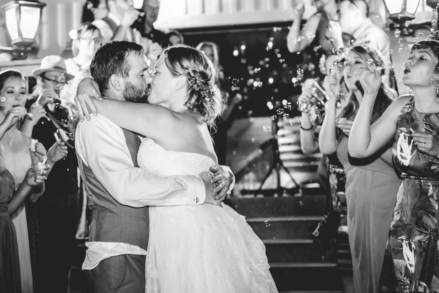 Bubble wedding exit at Deer Creek Valley Ranch Wedding. 