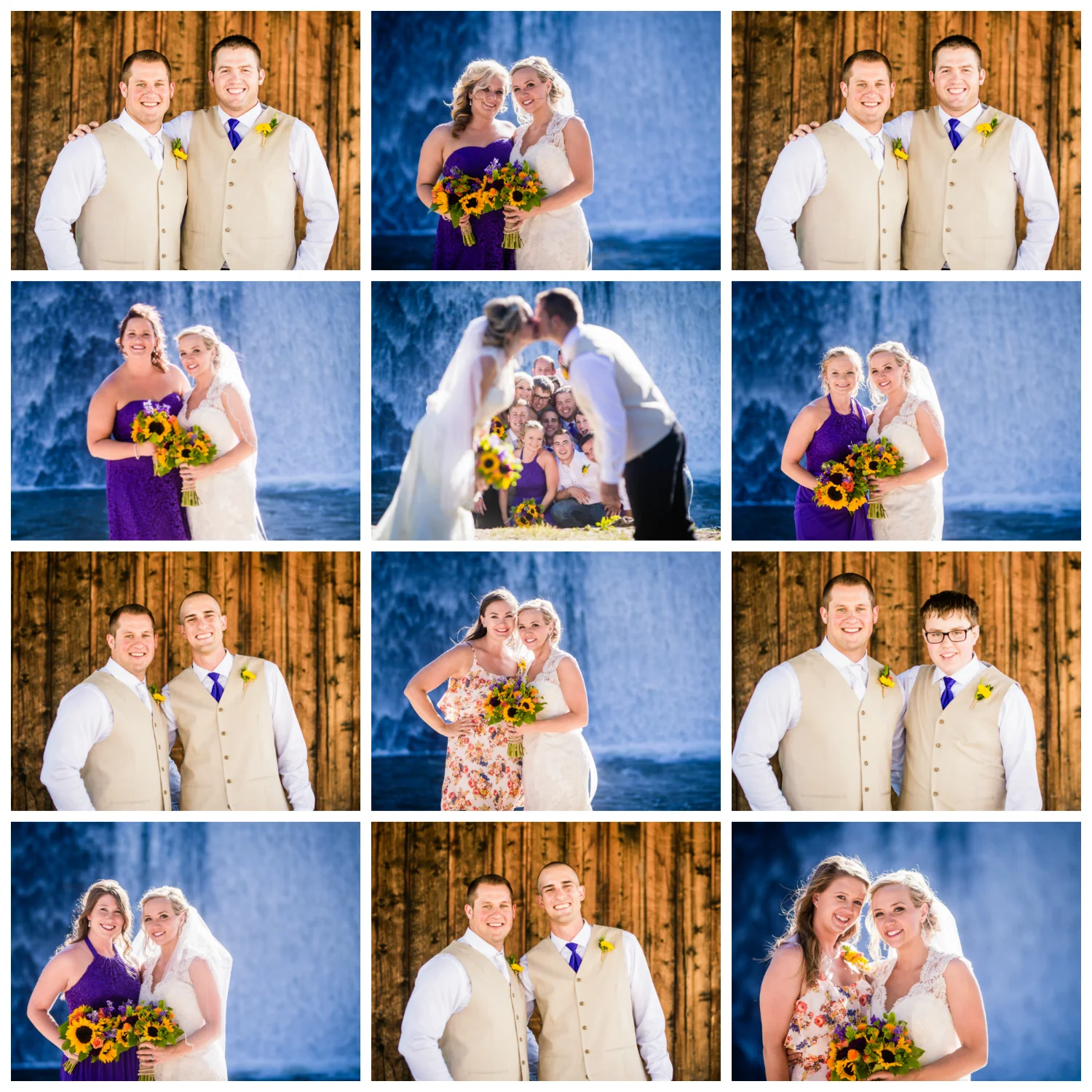 Wedding Party College. Wedding at The barn at Evergreen Memorial. Photographed by JMGant Photography.