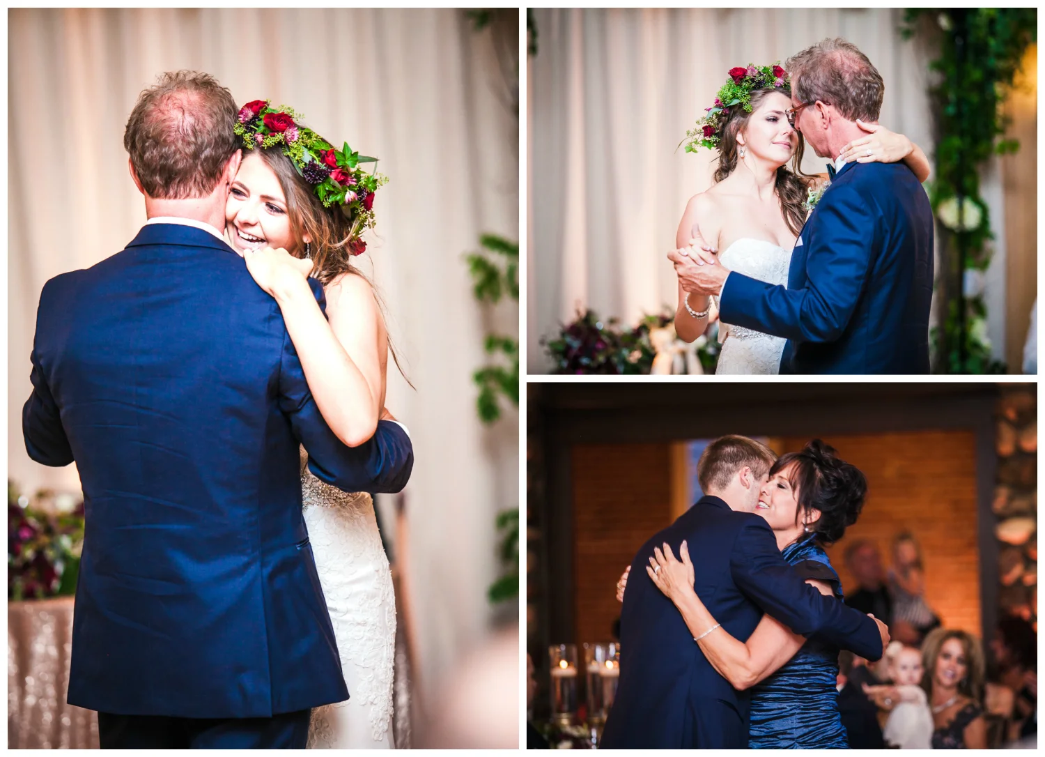 Father daughter, mother son dance at Highlands Ranch Mansion. hotographed by JMGant Photography, Denver Colorado wedding photographer. 