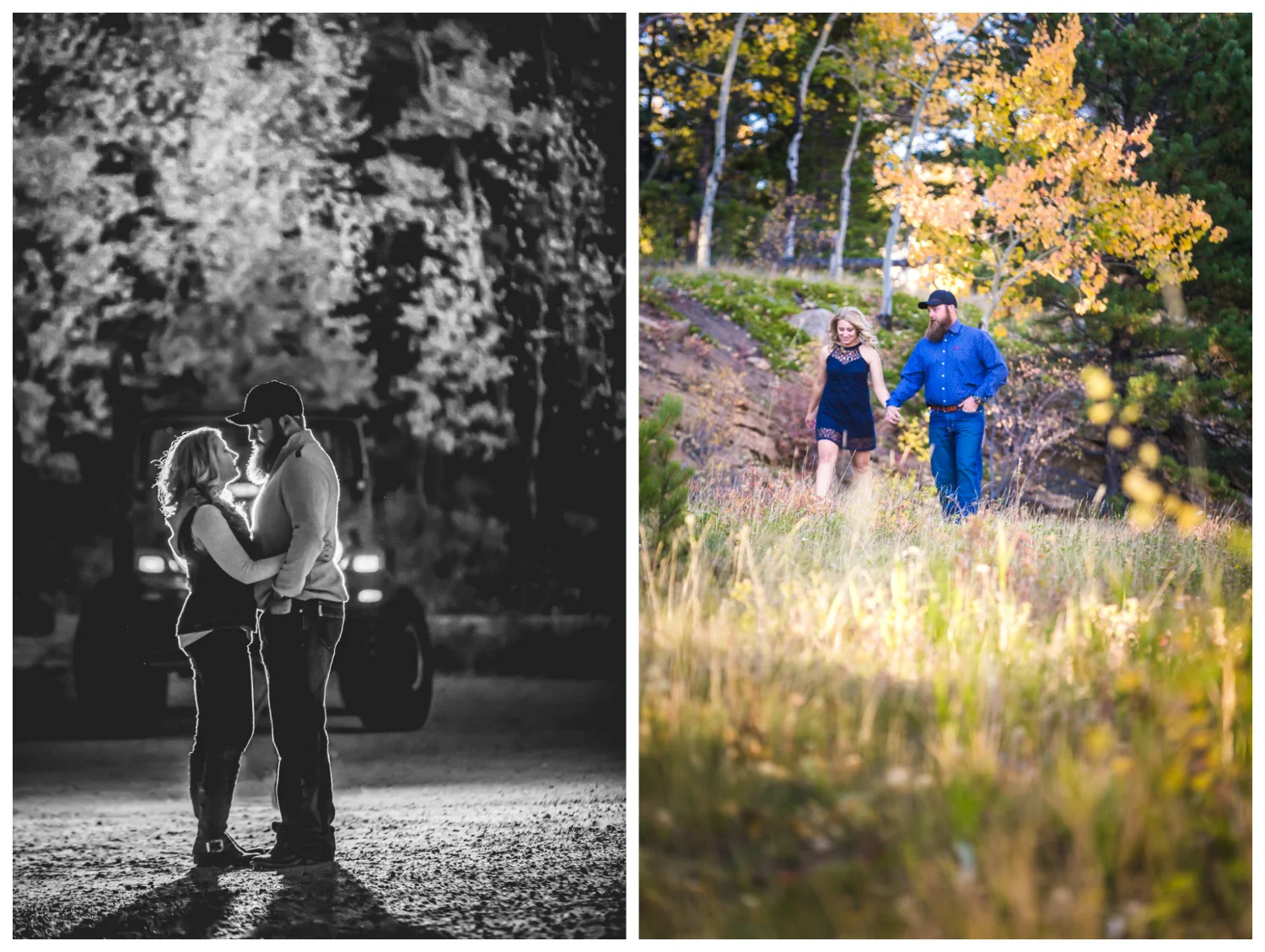 Jeeping engagement pictures taken in the Colorado mountains by JMGant Photography. 