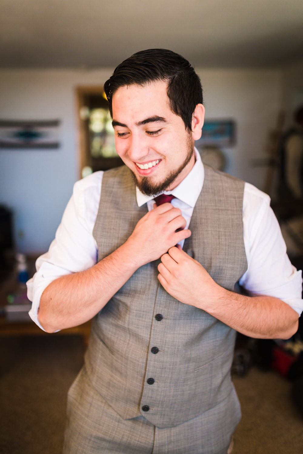 Groom getting ready by JMGant Photoraphy.
