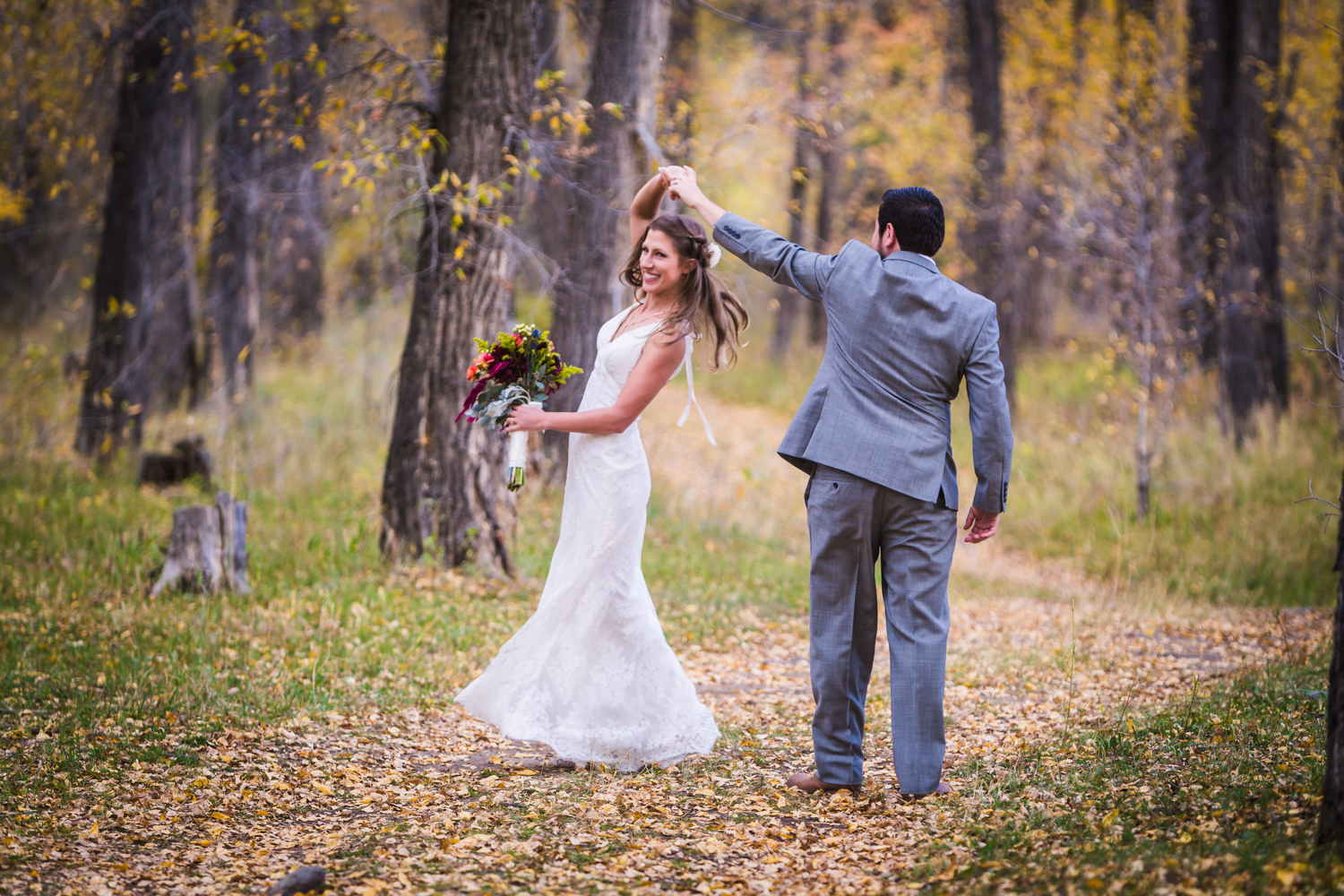 Fall wedding by JMGant Photography.