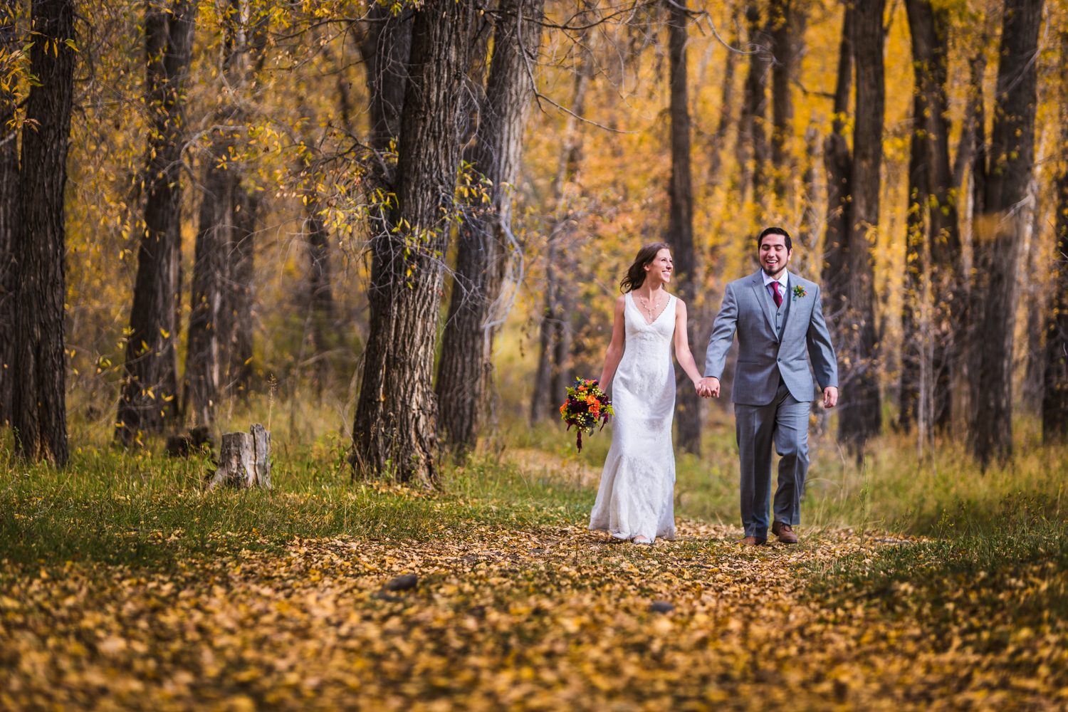 Fall wedding by JMGant Photography.