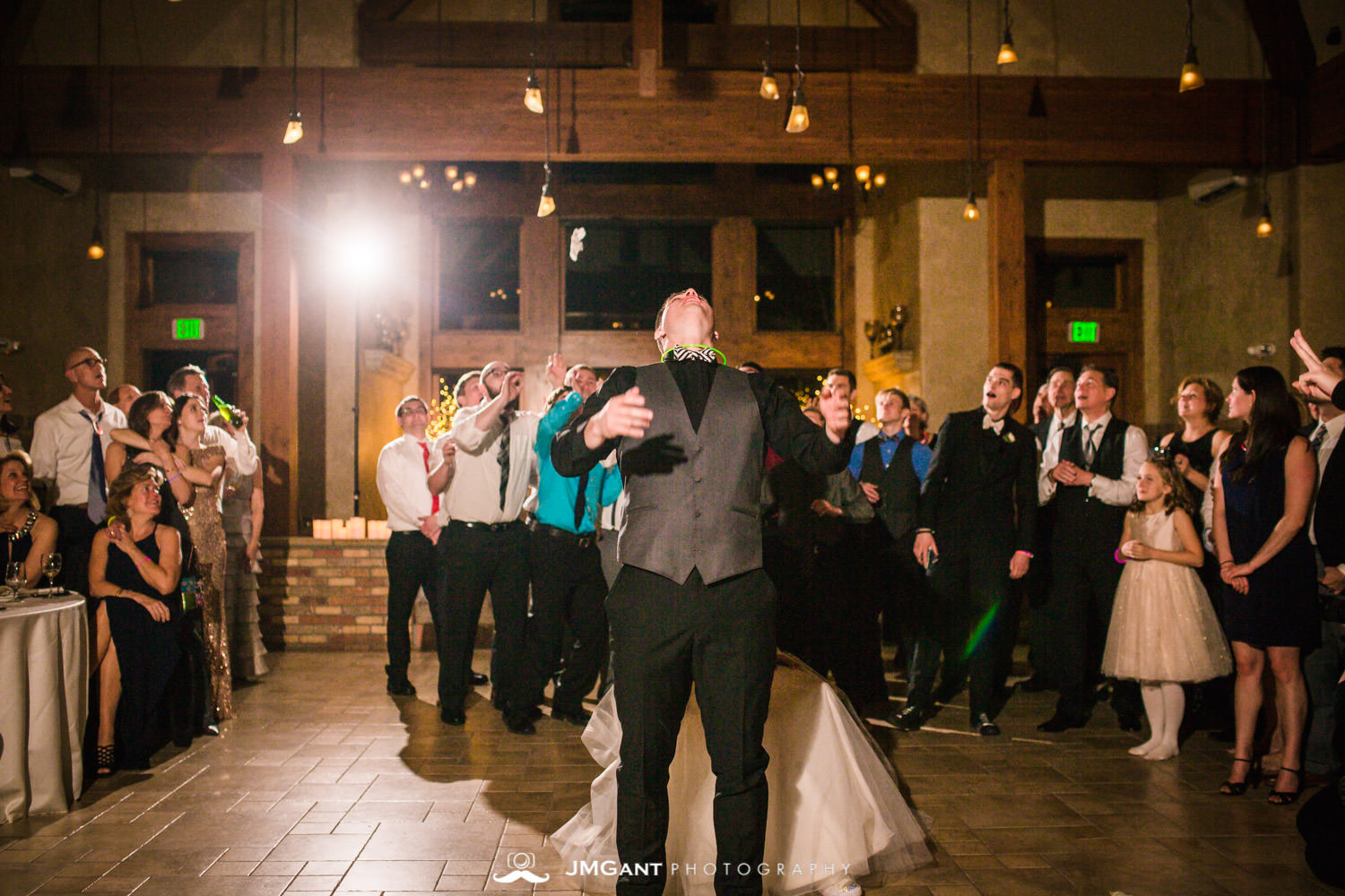Stunning elegant wedding at the Della Terra Mountain Chateau in Estes Park Colorado. Photographed by Jared M. Gant of JMGant Photography.