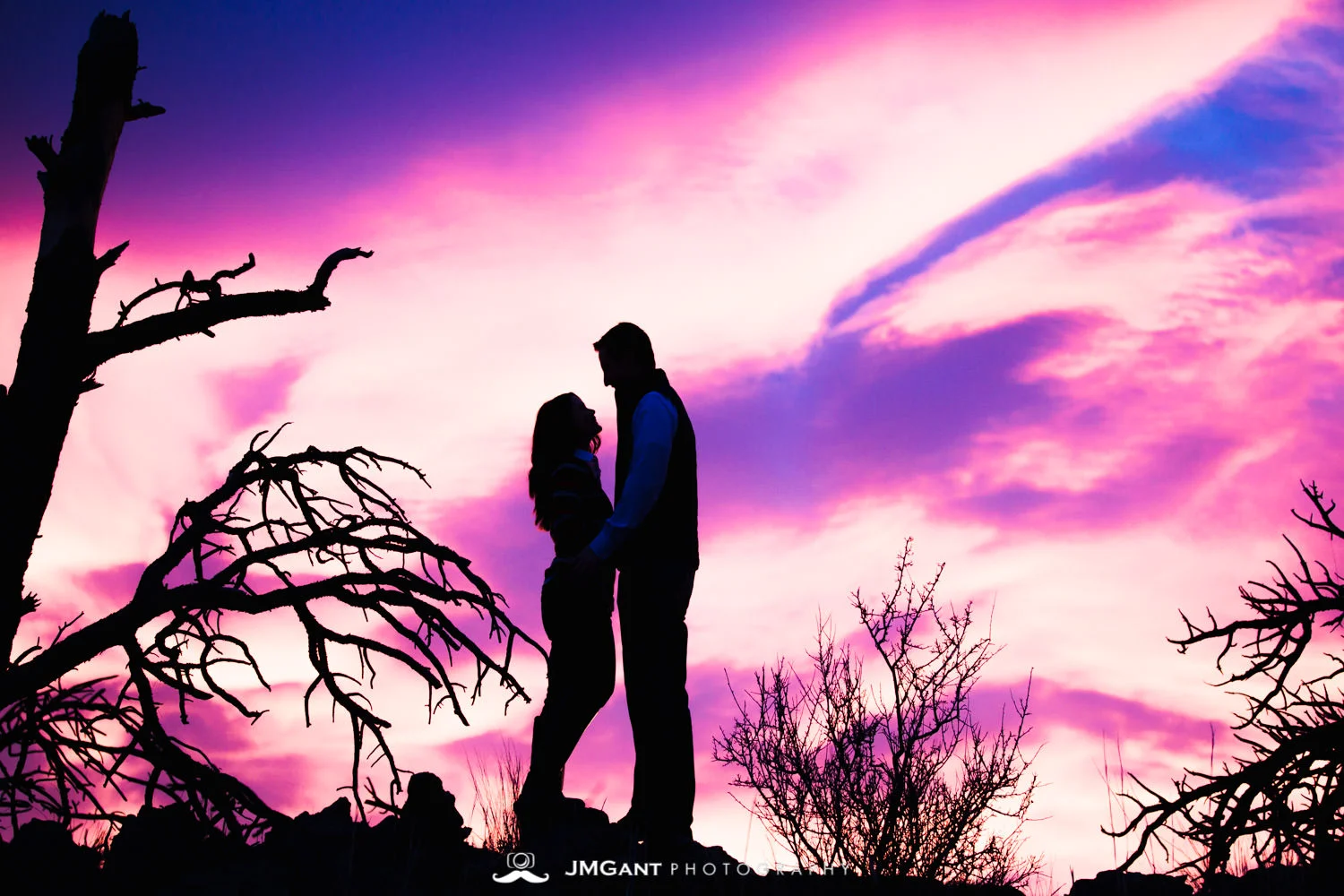 Sunrise Engagements over Fort Collins, photographed by Jared M. Gant of JMGant Photography