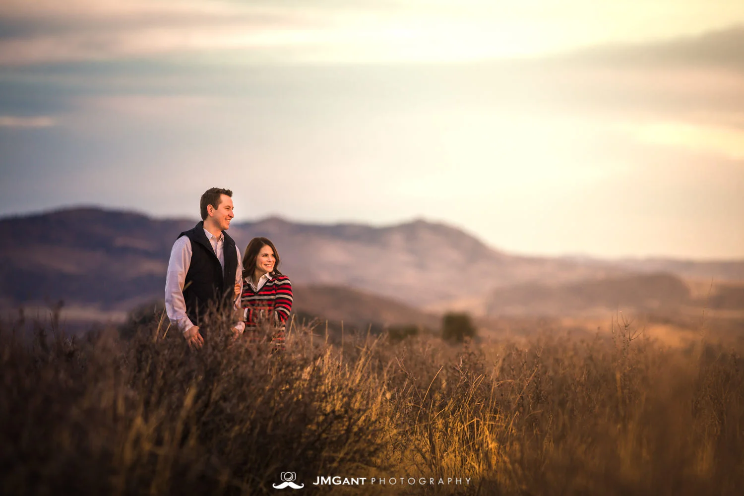 Horsetooth Reservoir engagement shoot in Fort Collins, photographed by JMGant Photography.