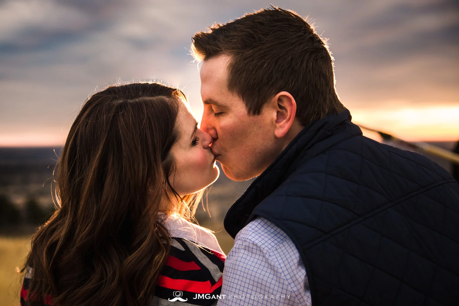 Horsetooth Reservoir engagement shoot in Fort Collins, photographed by JMGant Photography.