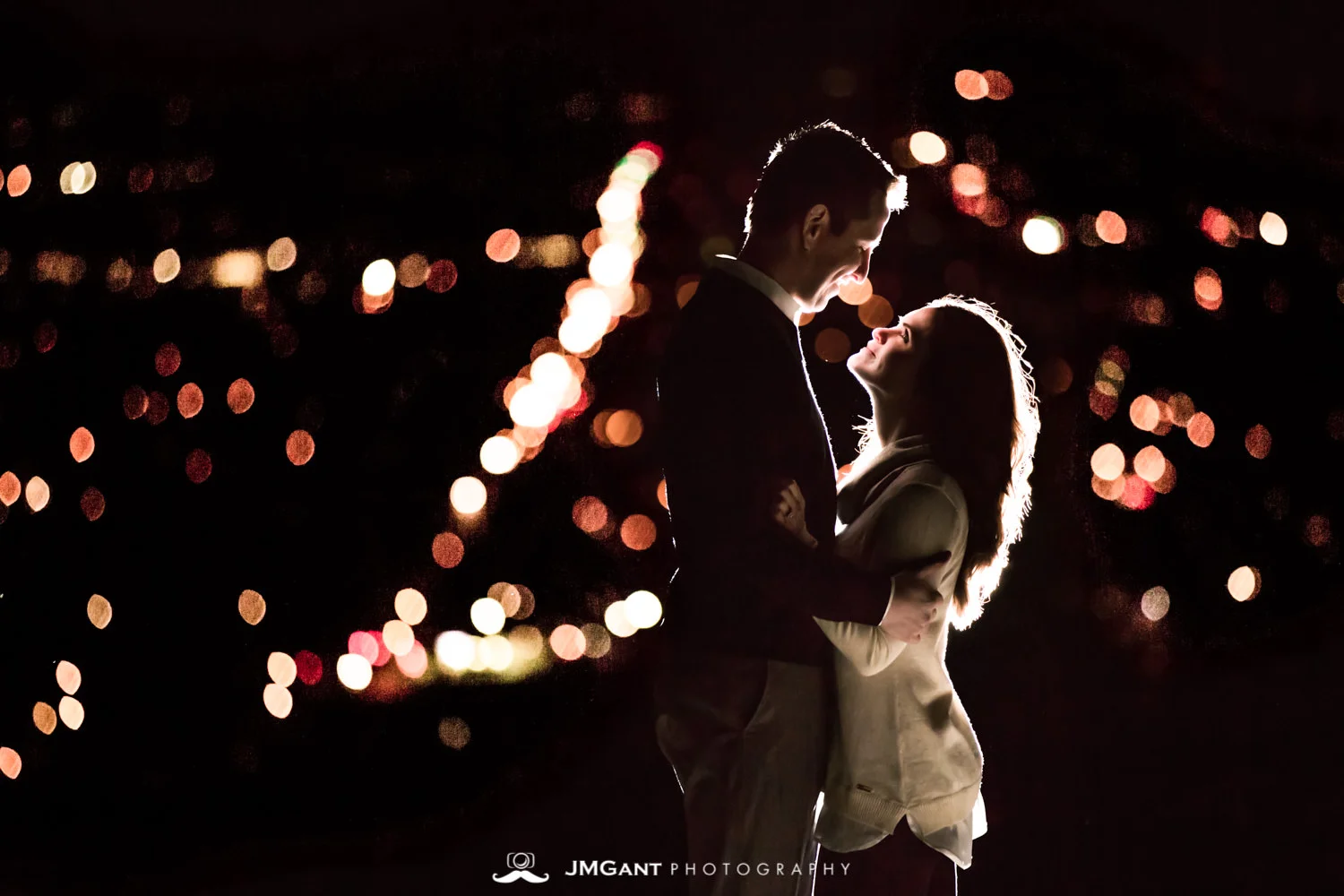Fort Collins engagements at night.