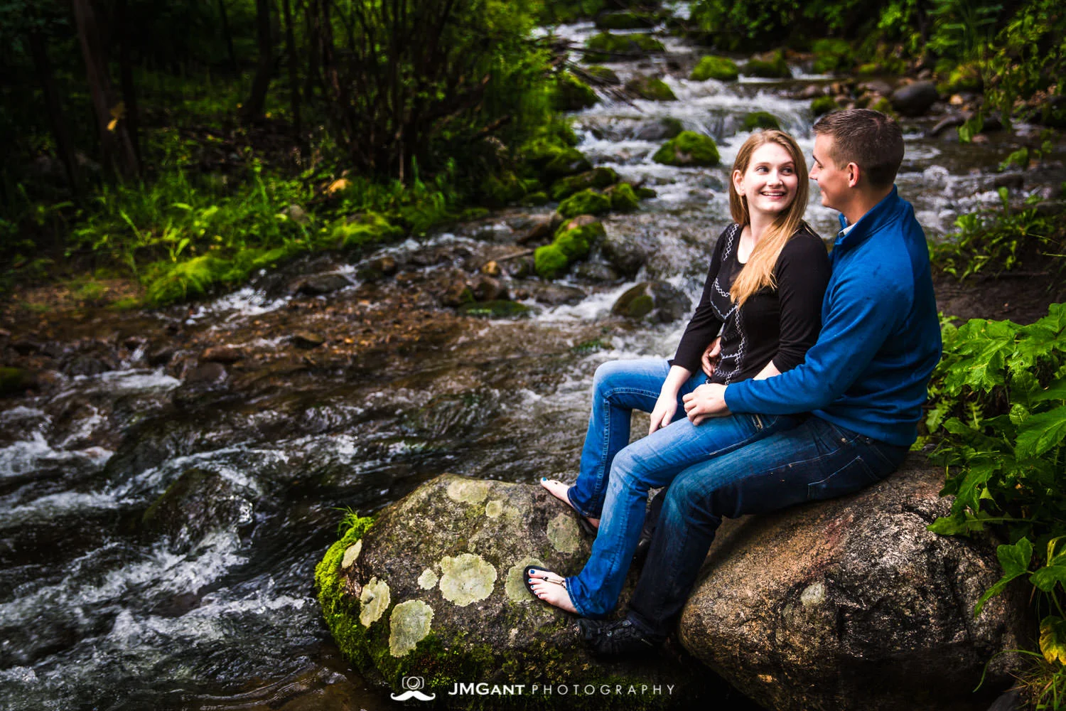Early morning summer engagement photo shoot in Beaver Creek Colorado.