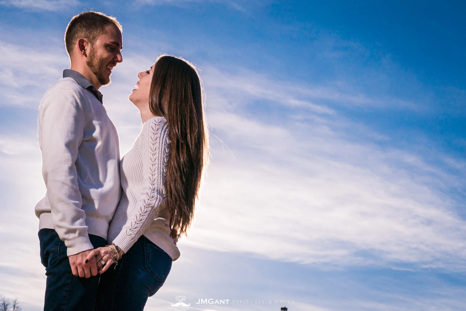 Downtown Denver Engagement Pictures captured by wedding photographer JMGant Photography