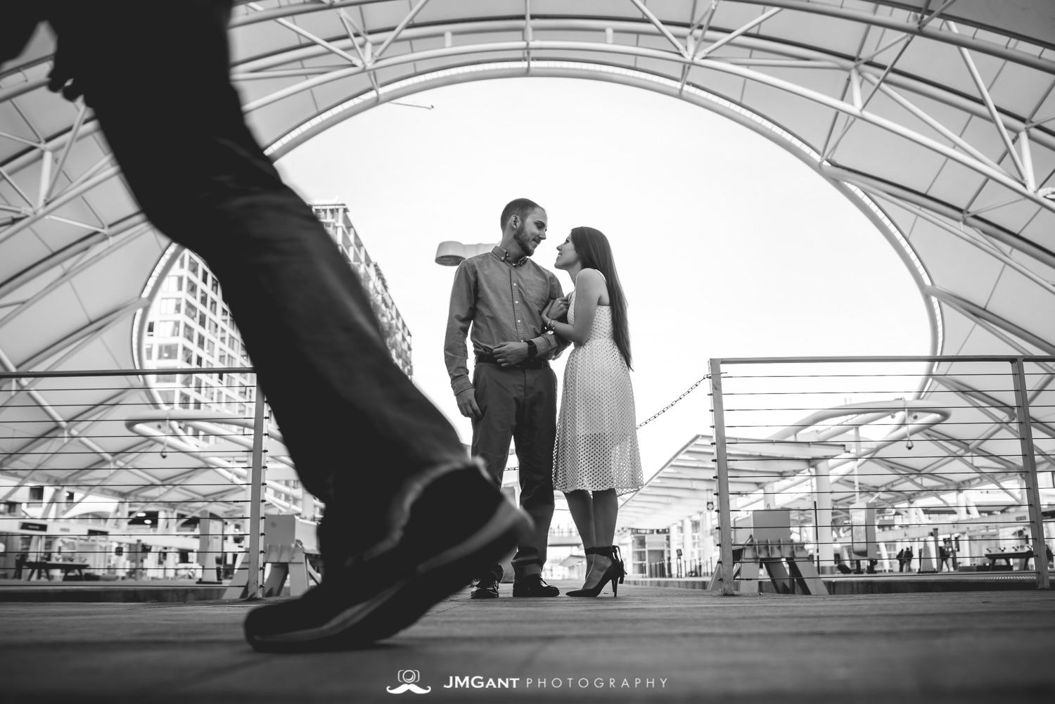Downtown Denver Engagement Pictures captured by wedding photographer JMGant Photography