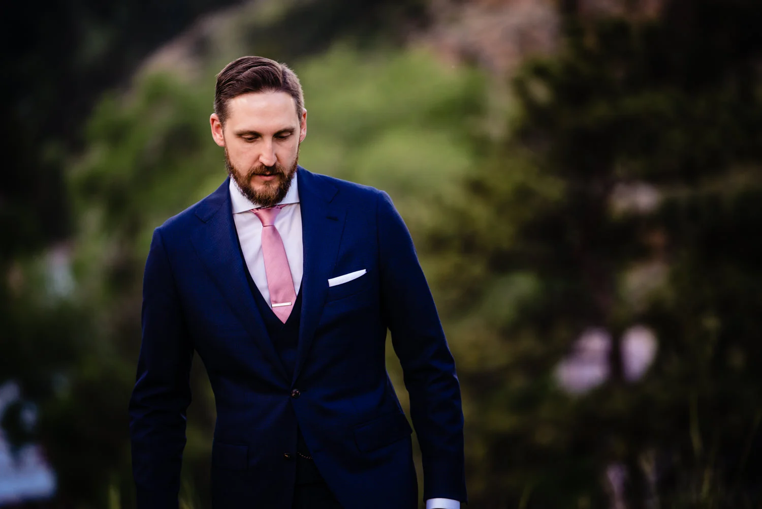 Lyons Colorado Wedding first look by Colorado wedding photographer, JMGant Photography.