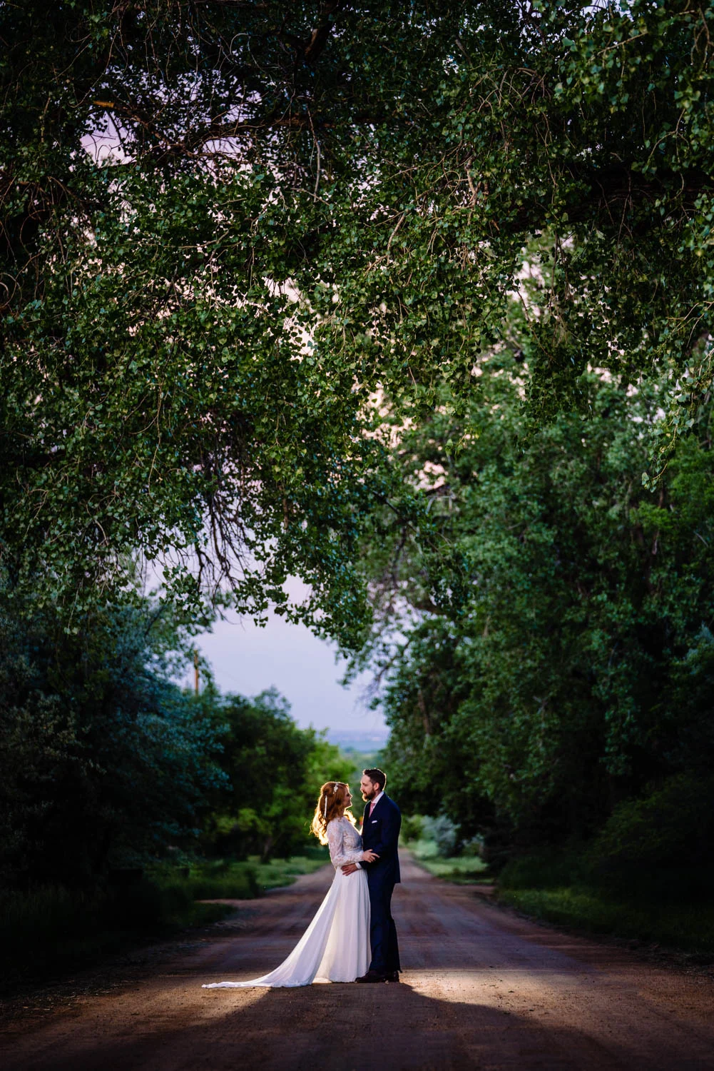 Lyons Colorado Wedding first look by Colorado wedding photographer, JMGant Photography.
