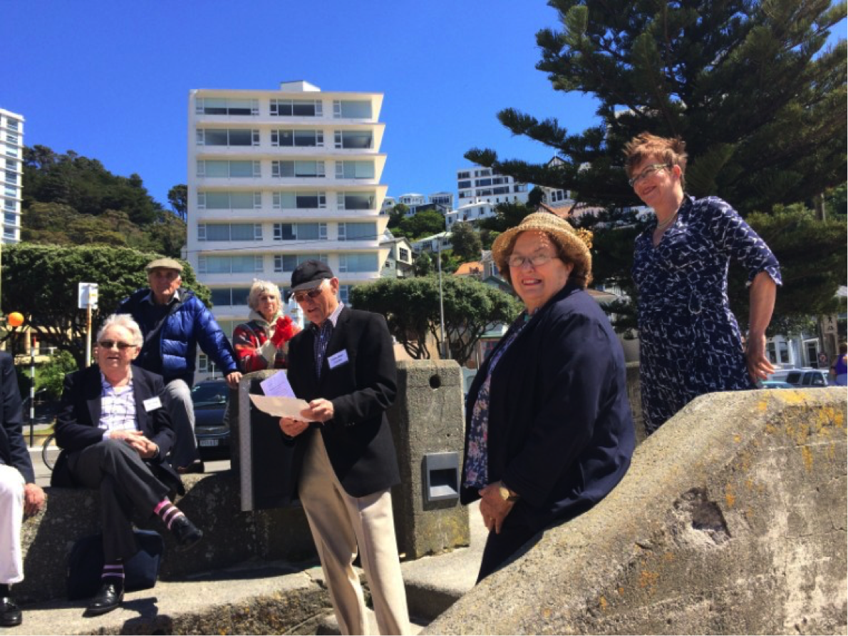Pictured here (from right) are Mayor Celia Wade-Brown, life member Jane Aim and President Colin Blair, at the launch of the swimming rafts earlier this year. Photo by Renée Sara