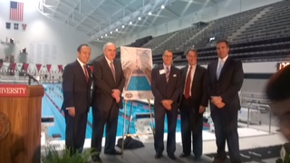 Miles Printing produced a commemorative poster (shown) flanked by noted dignitaries Nasser H. Paydar - IUPUI Chancellor, Michael A. McRobbie - IU President and Joe Hogsett - Indianapolis Mayor.