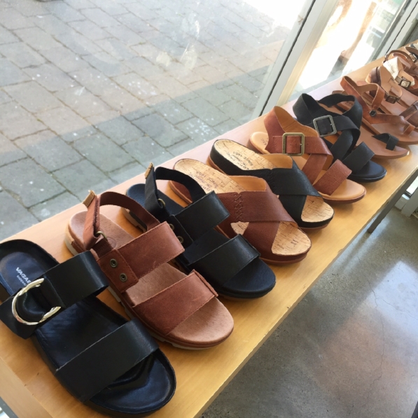 A peek at the selection on Alberta Street. Brands shown above include: Vagabond, Sorel, Korkease and Cydwoq.