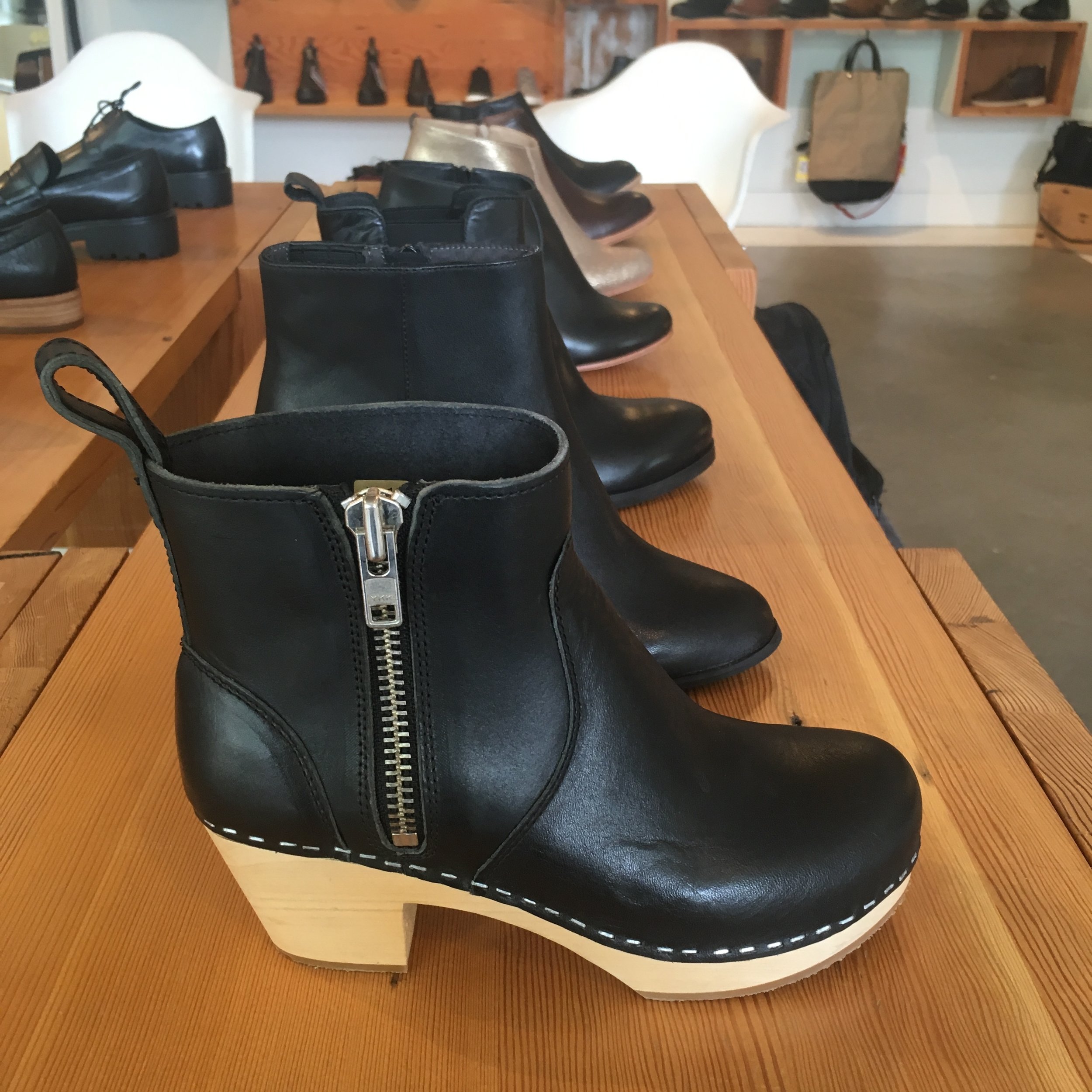 Swedish Hasbeens Zip It Emy Boot, in black, $299.00