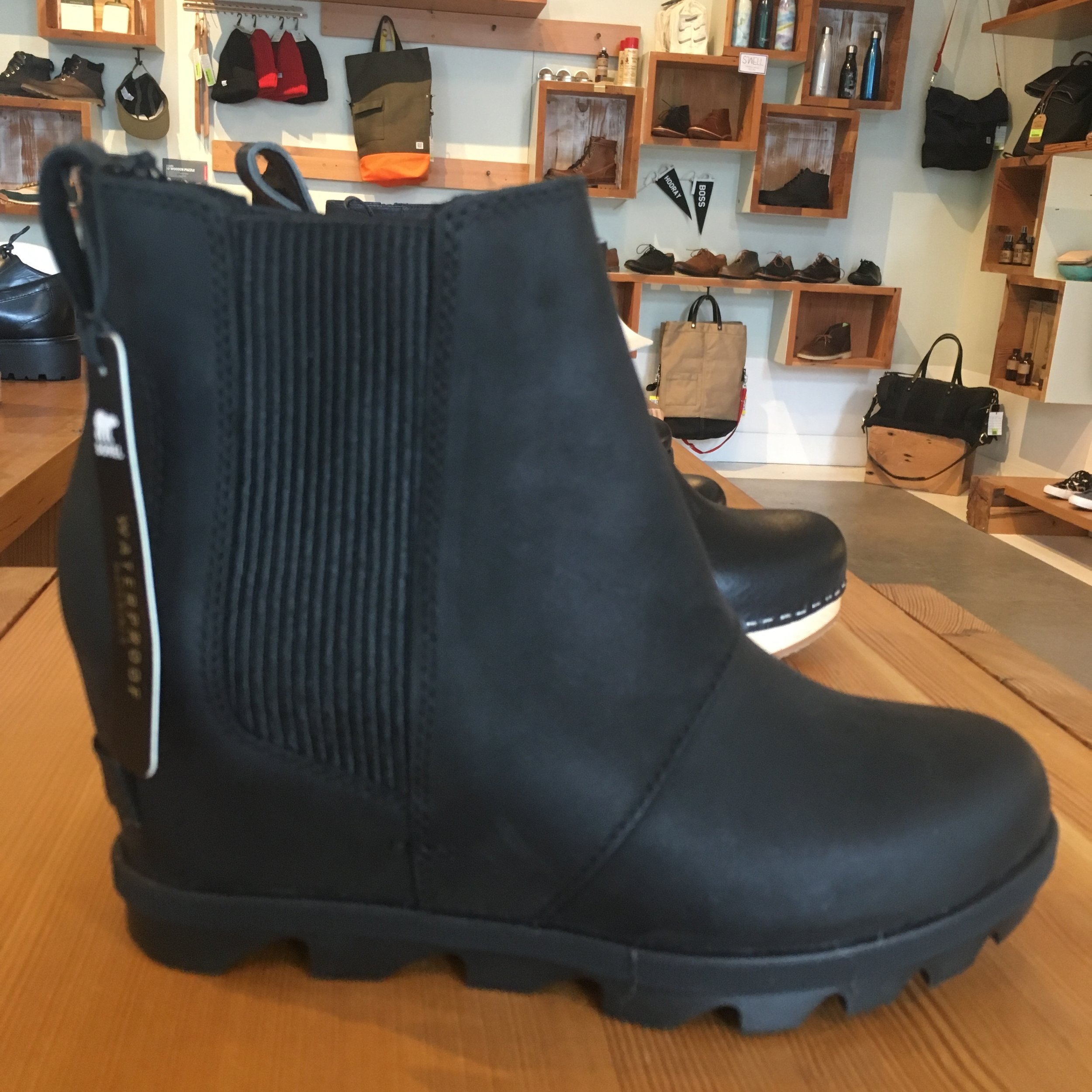 Sorel Joan of Arctic Wedge II, in black (and waterproof!), $206.00