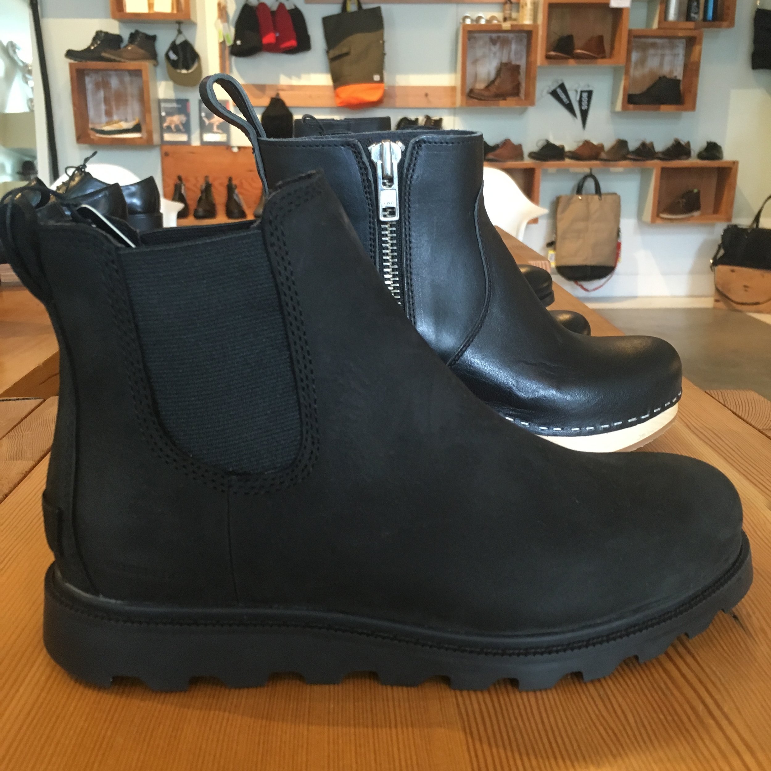 Sorel Ainsely Chelsea Boot, in black (and waterproof!), $150.00
