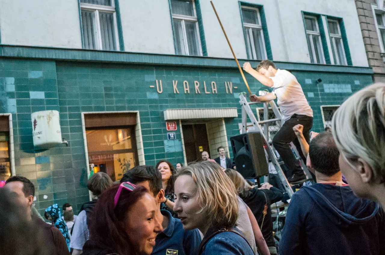 Random street party in Vinohrady.
